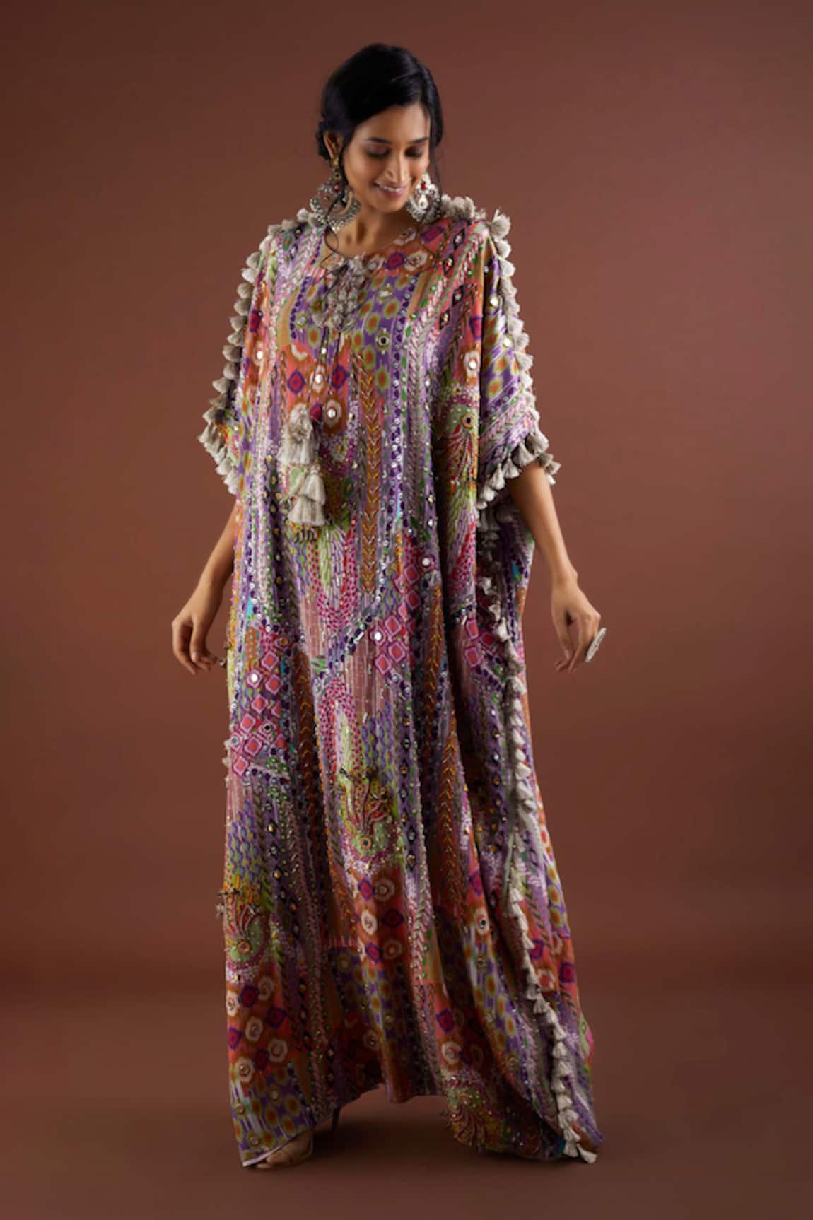 Payal Singhal African Print & Embroidered Kaftan 