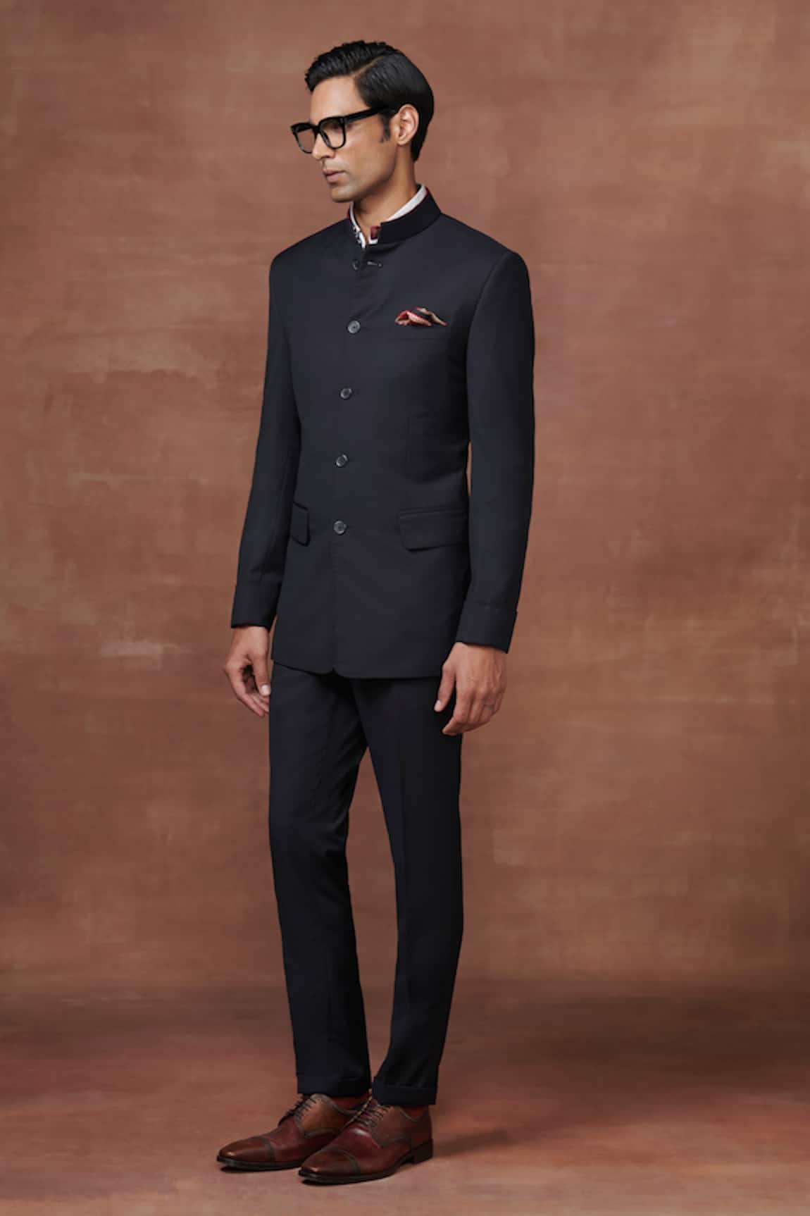 Raghavendra Rathore Jodhpur Ravens Regalia Wool Bandhgala With Pant
