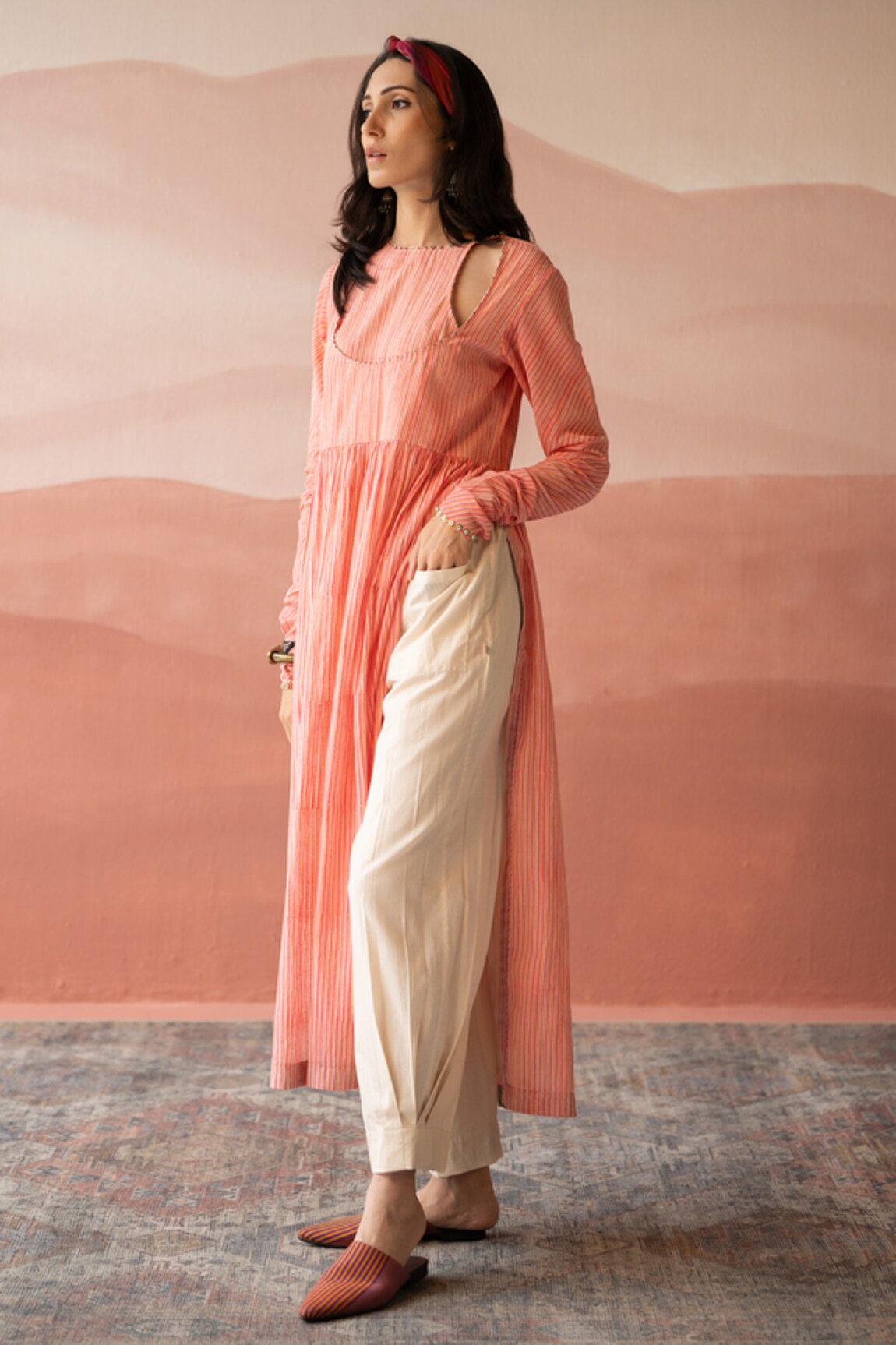 Swatti Kapoor Gabir Cotton Solid Pant