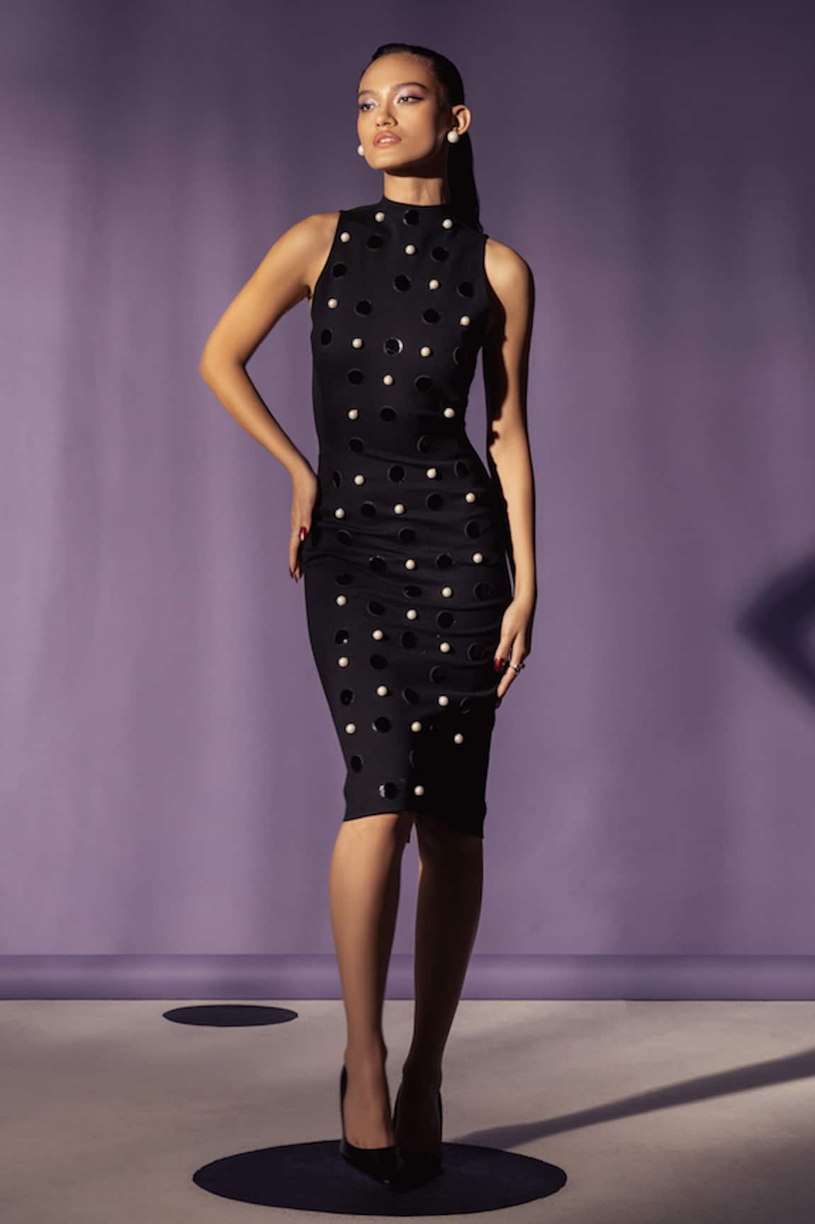 Sameer Madan Maisie Pearl Embroidered Dress 