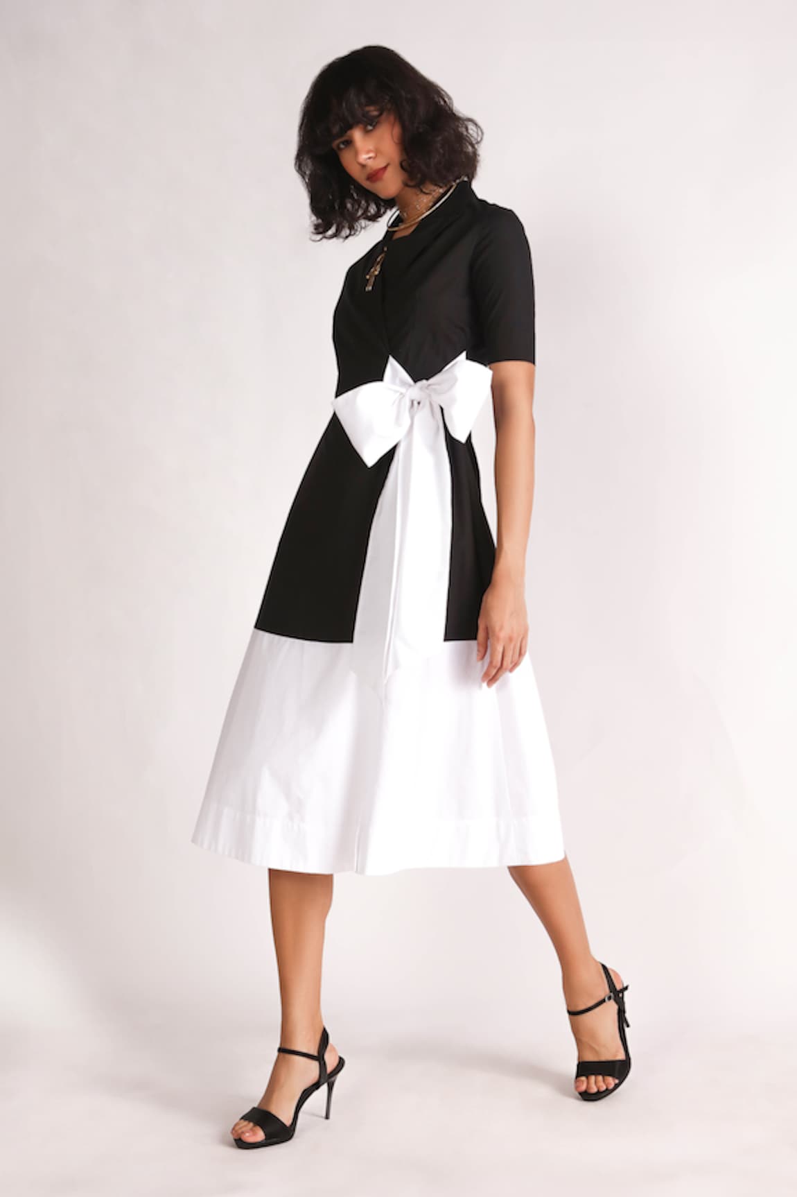 House of Three Artha Color Block Wrap Dress