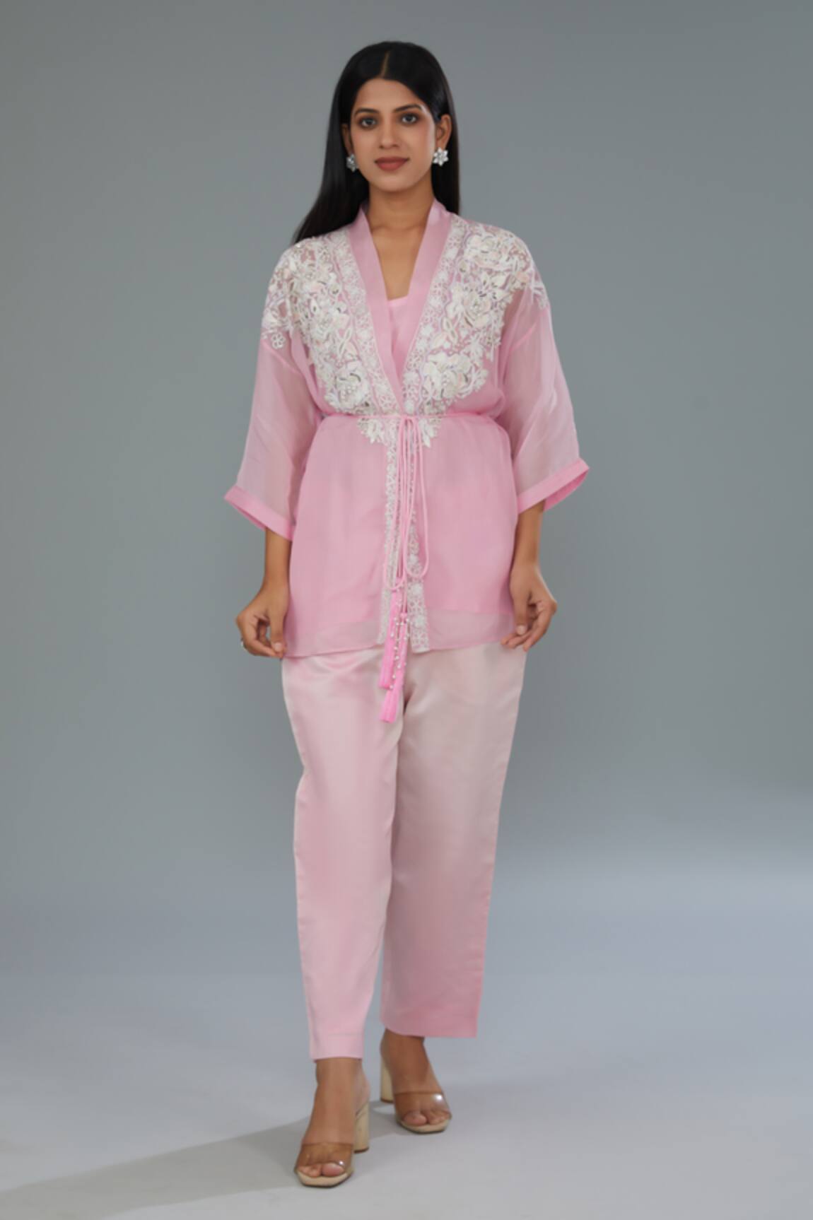 Kahani Lush Pearl Work Shirt & Pant Set 