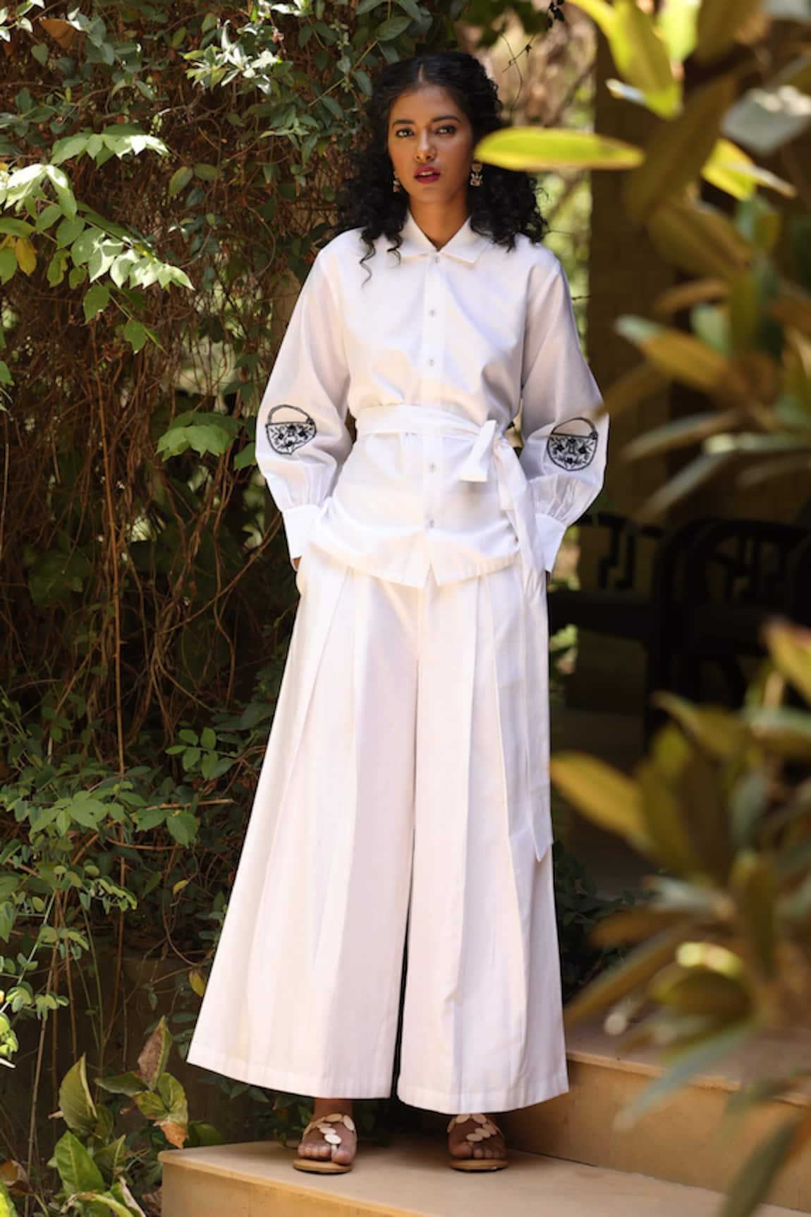 Kahani Lush Melody Shirt & Pleated Palazzo Co-ord Set