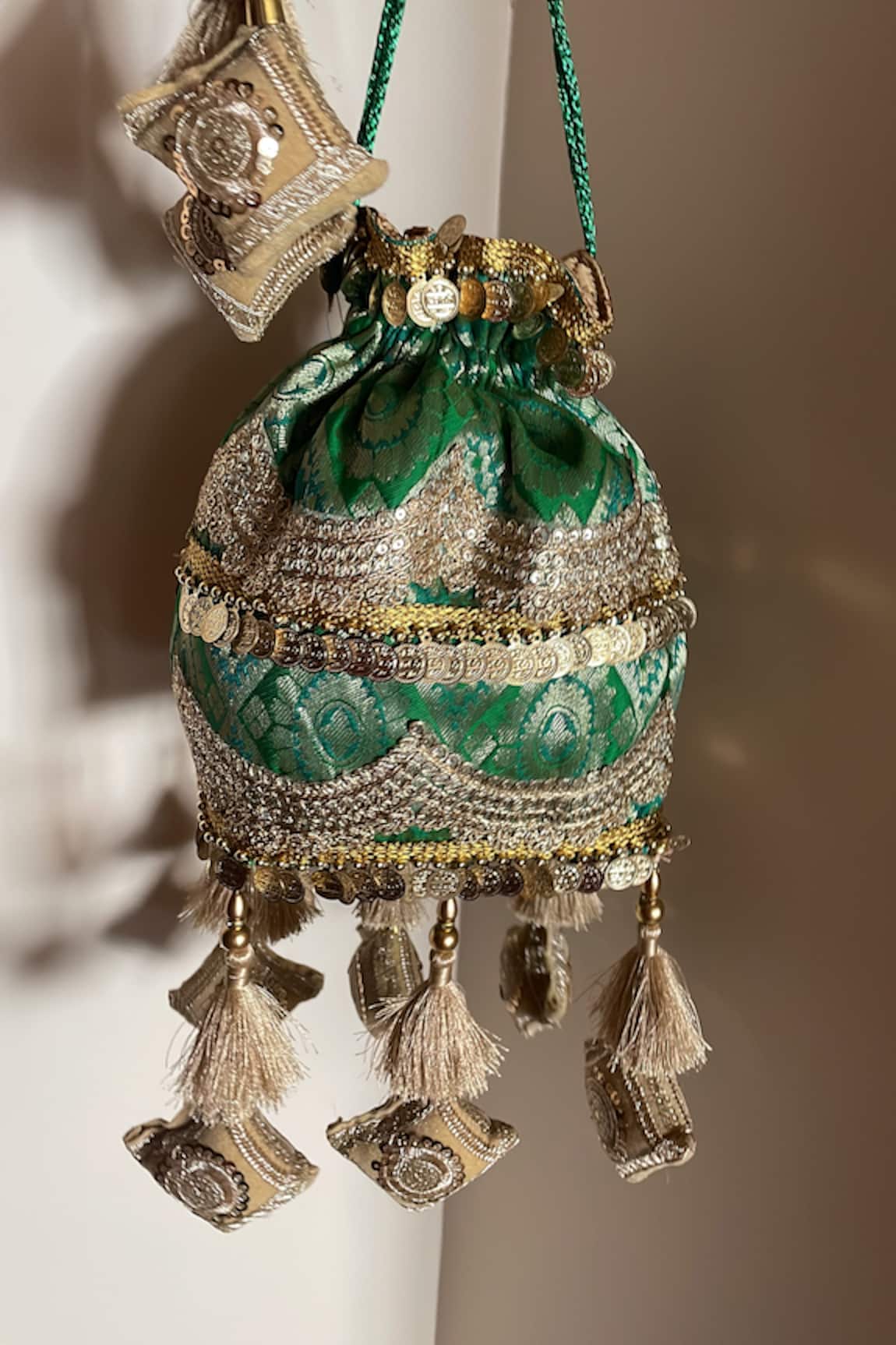Bhavna Kumar Coin & Tassel Embellished Potli Bag