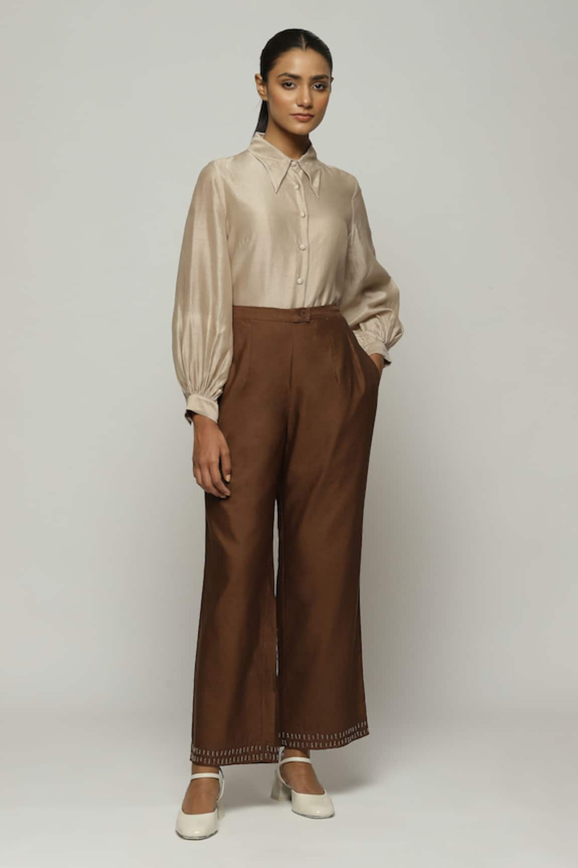 Abraham & Thakore Beads Dash Embellished Trouser