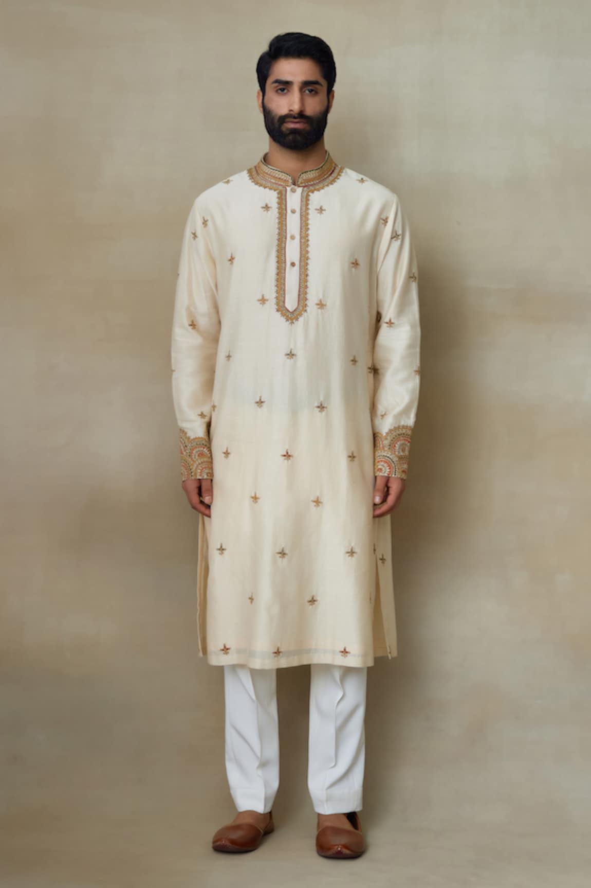 SHASHA GABA Florence Dori Resham Embroidered Kurta