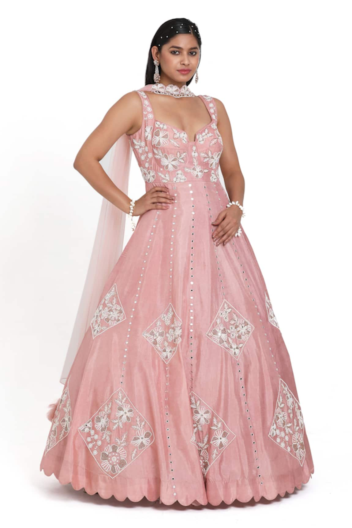 Nitisha Kashyap Official Embroidered Anarkali With Dupatta