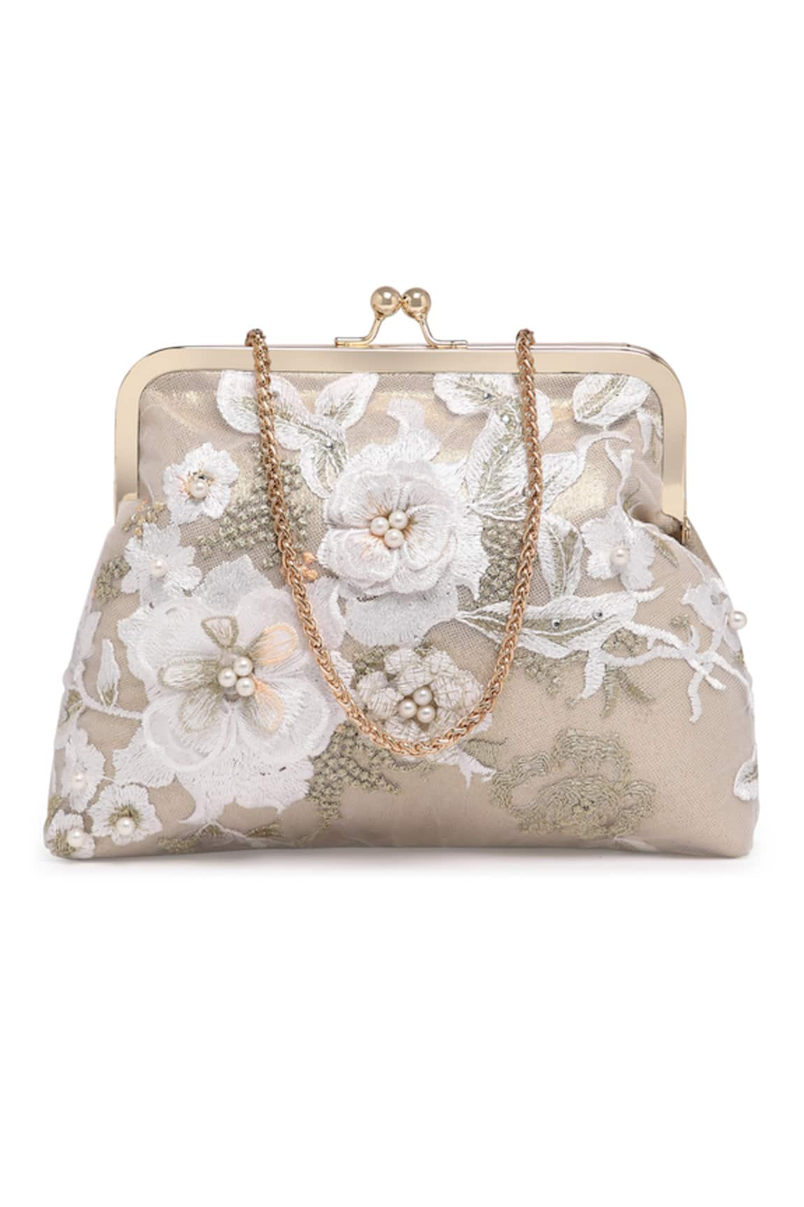 Richa Gupta 3D Floral Embroidered Clutch