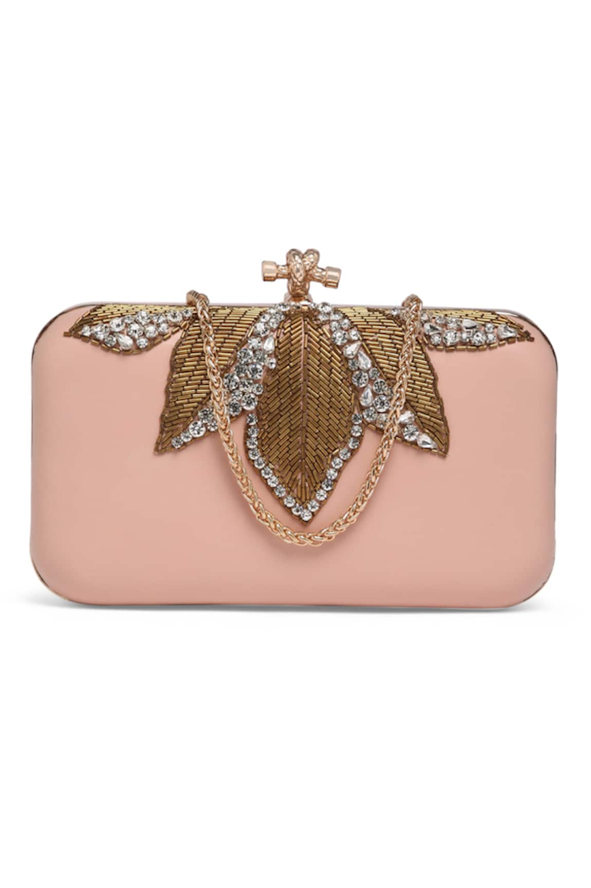Richa Gupta Suede Placement Embroidered Clutch