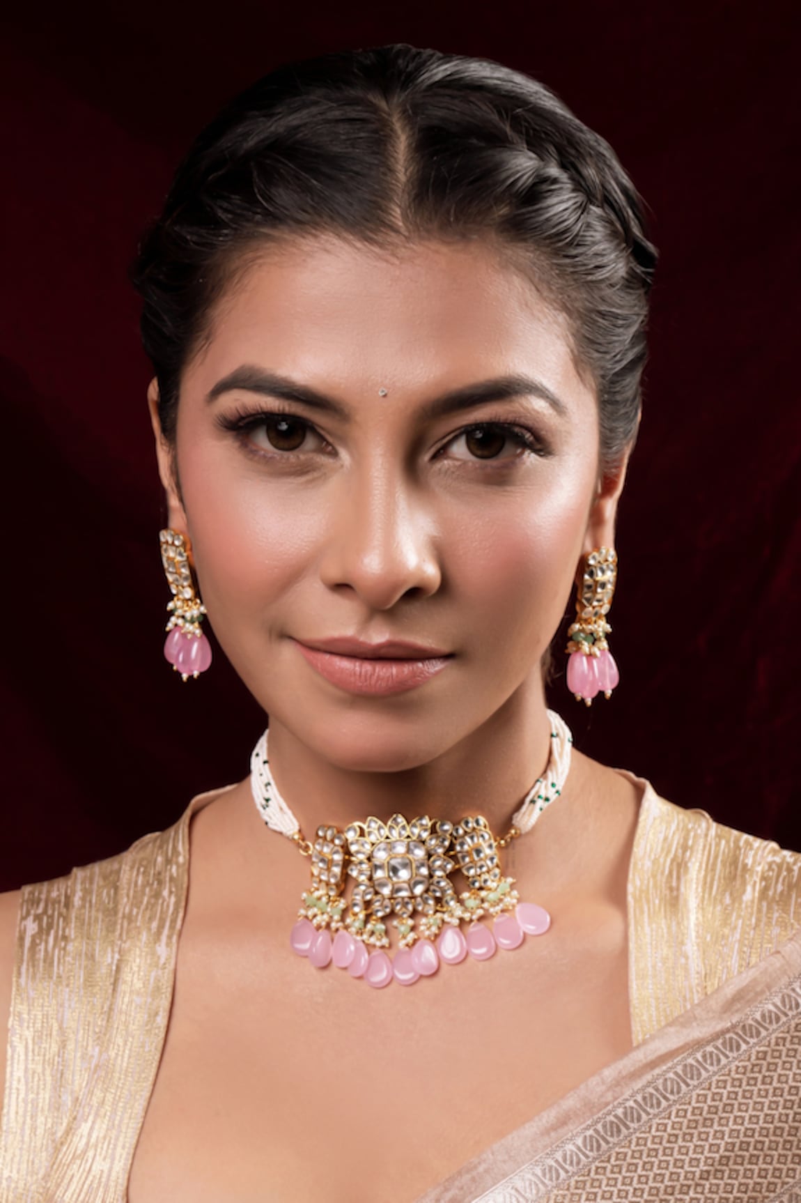 Anana Sheena Kundan Embellished Necklace Set