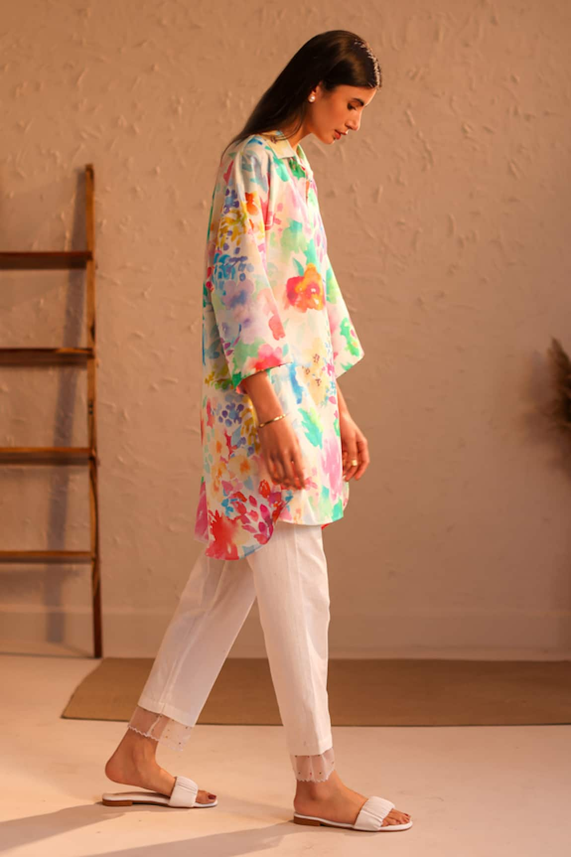 ROZA Naples Floral Print Kaftan