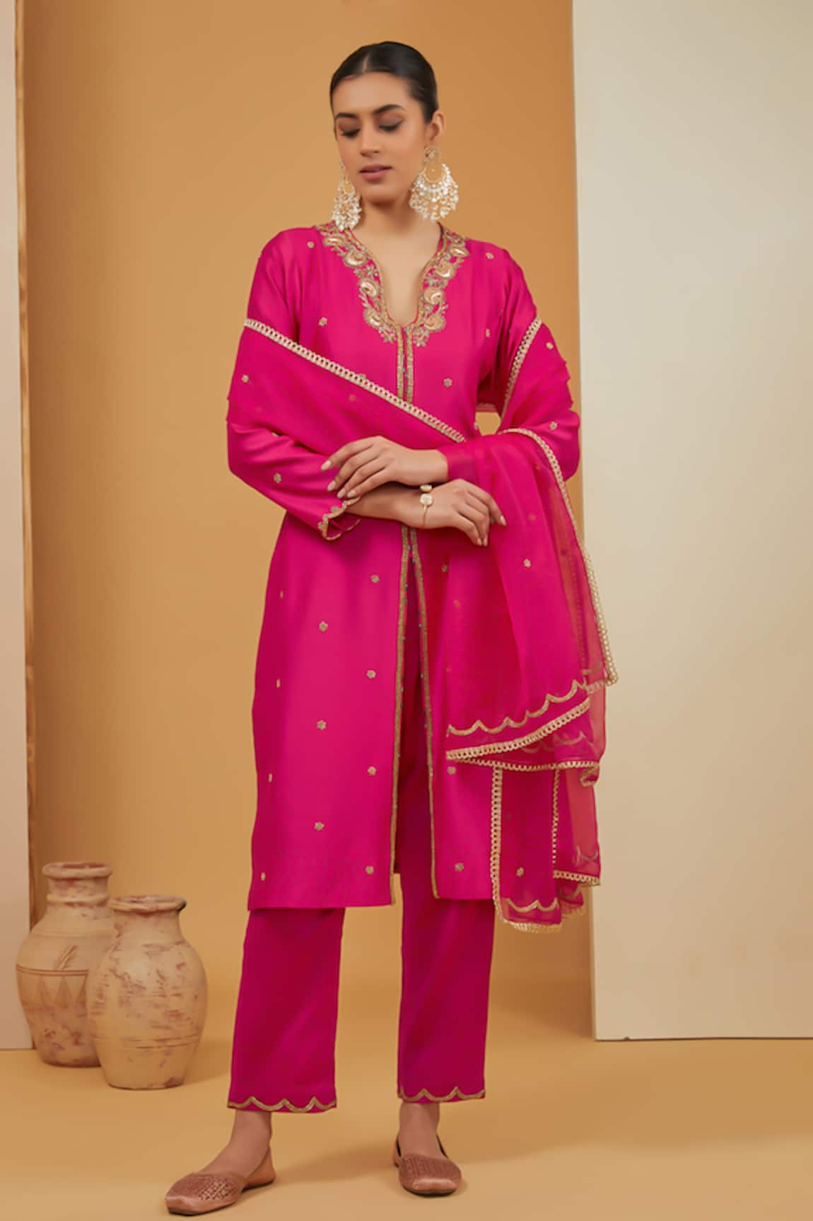 Neha Khullar Hand Embroidered Kurta Pant Set