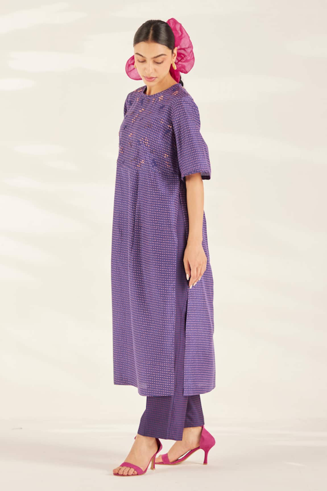 Ilk Heart Pattern Kurta With Pant