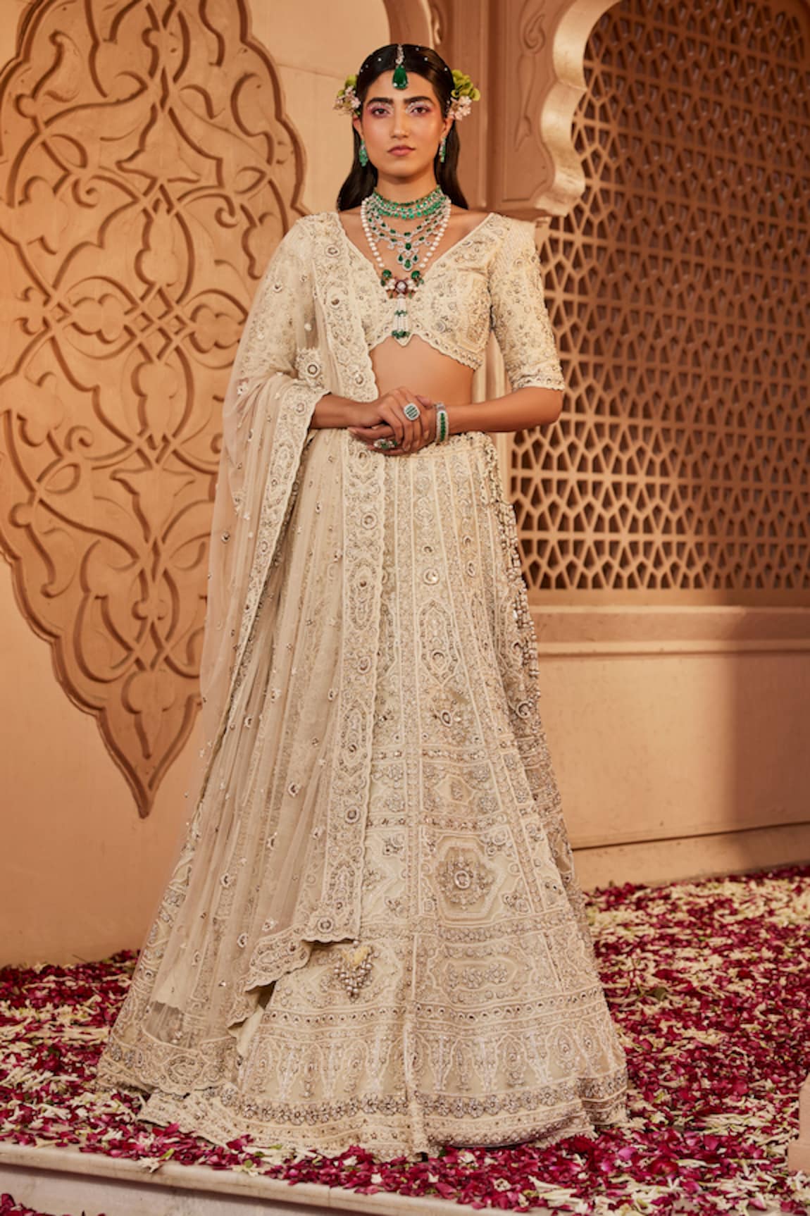 Kaaisha by Shalini Mughal Floral Embroidered Bridal Lehenga Set