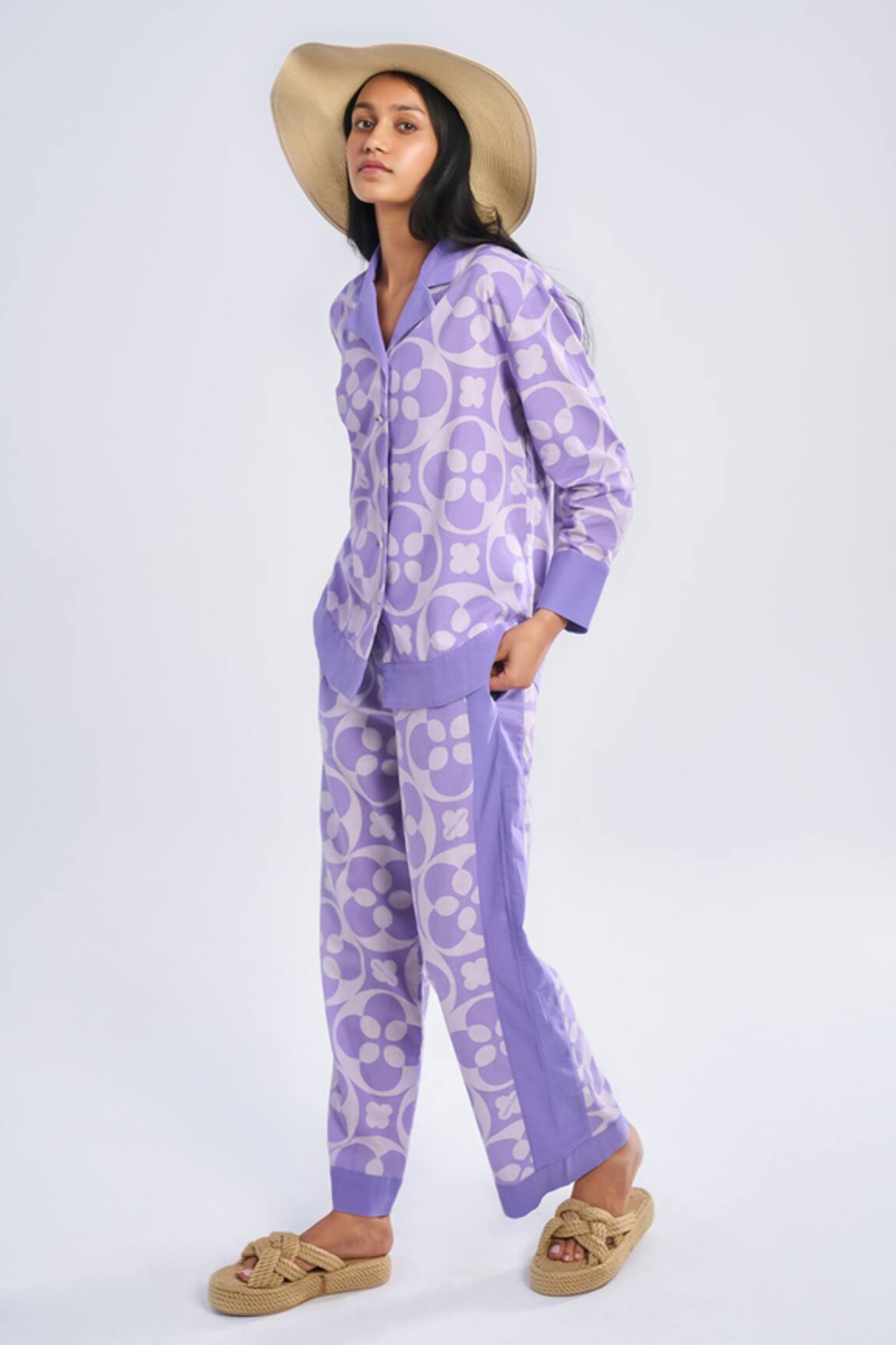 Terra Luna Crescent Bloom Print Straight Pant