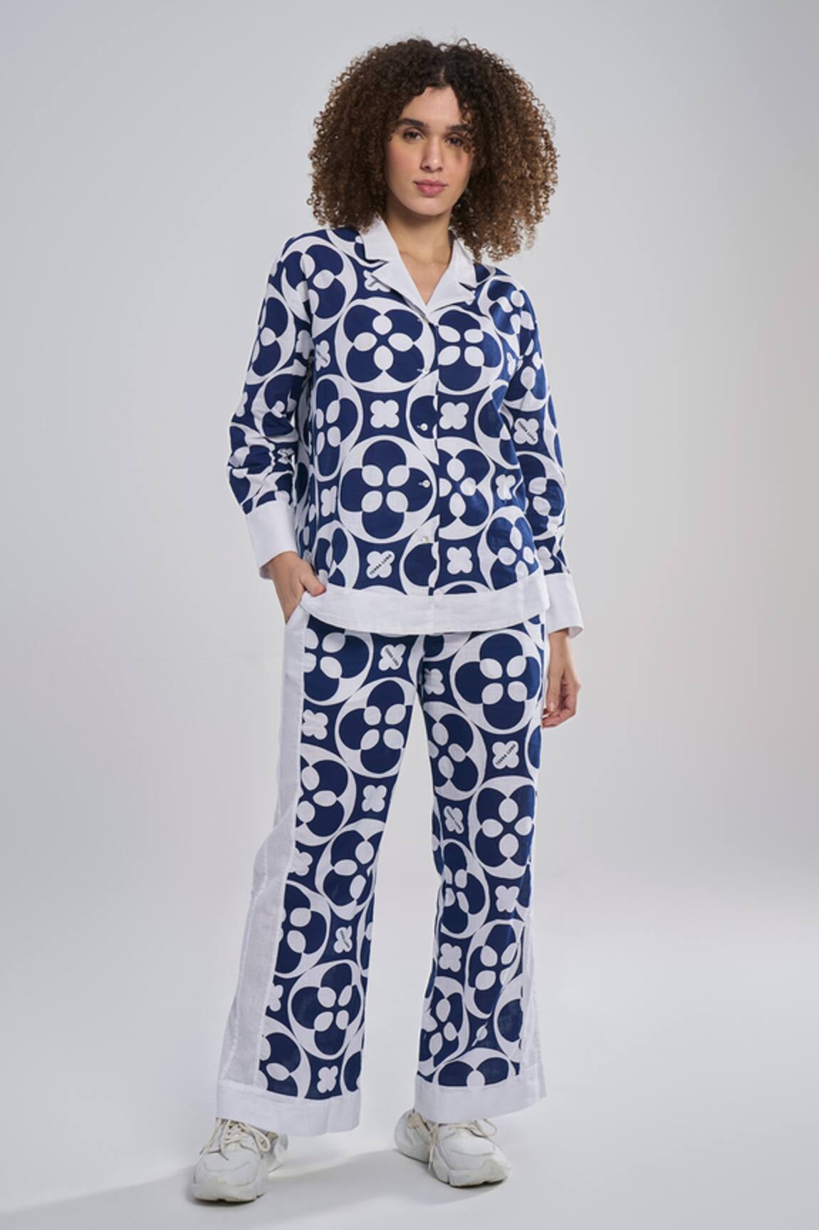 Terra Luna Crescent Bloom Print Cotton Pant