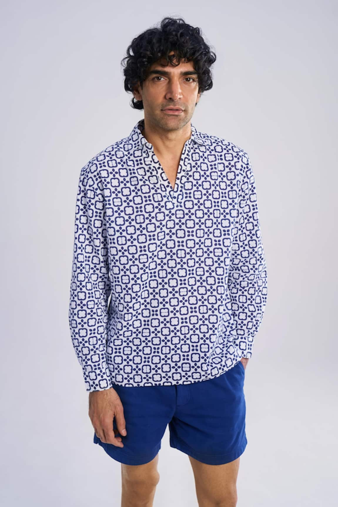 Terra Luna The Mystical Popover Checkered Pattern Shirt