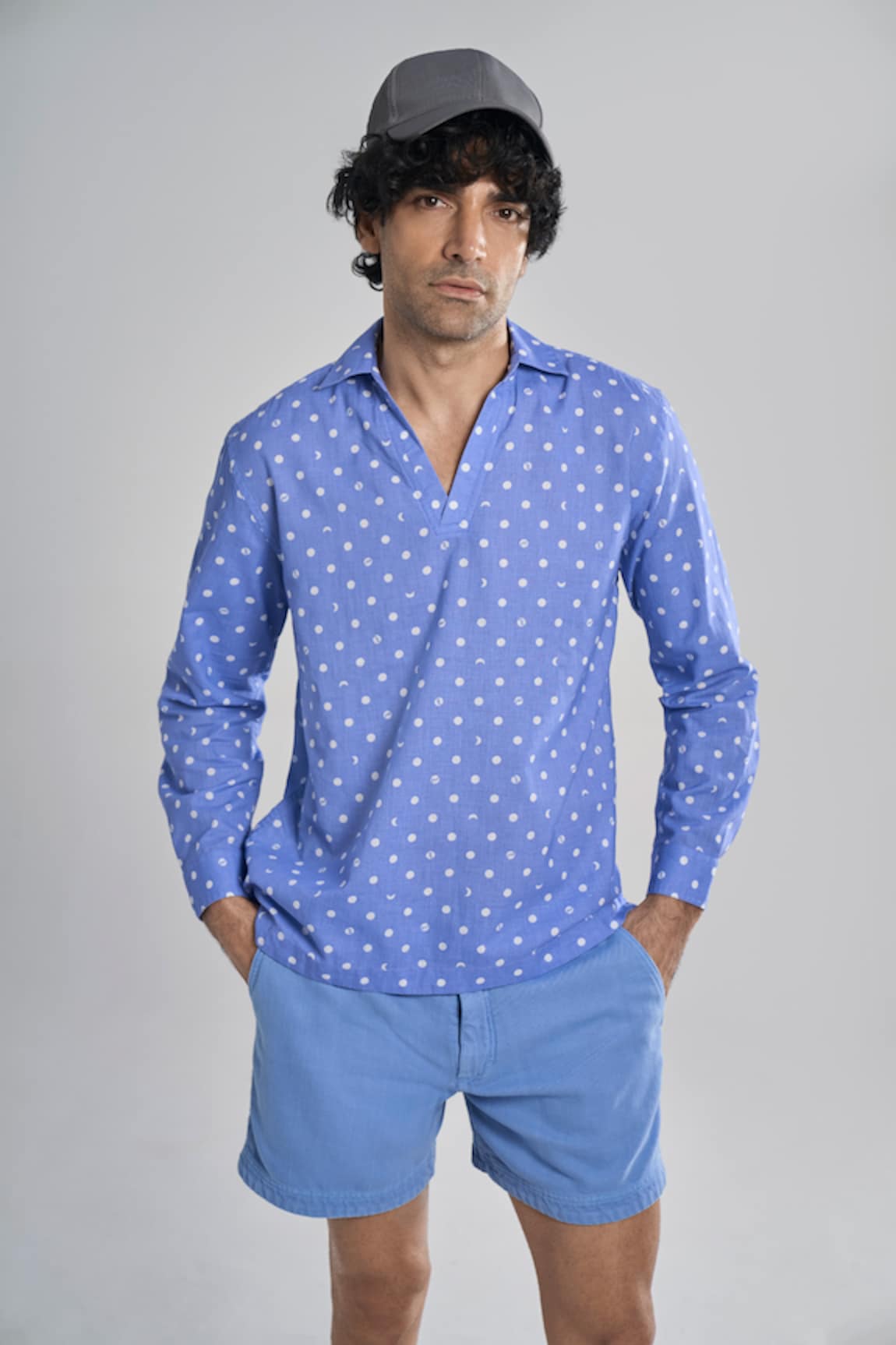 Terra Luna The Mystical Popover Polka Dot Pattern Shirt