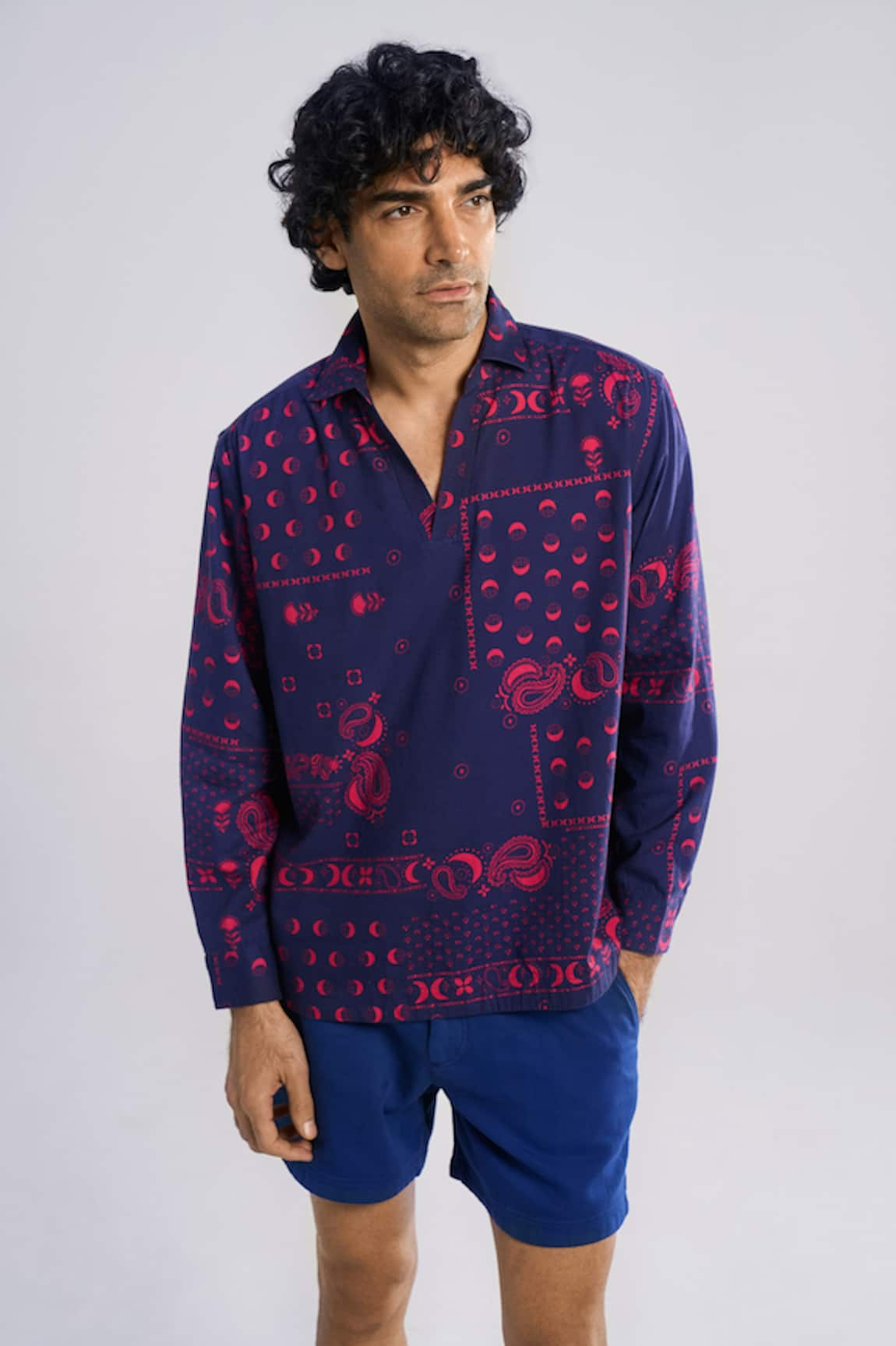 Terra Luna The Mystical Popover Paisley Pattern Shirt