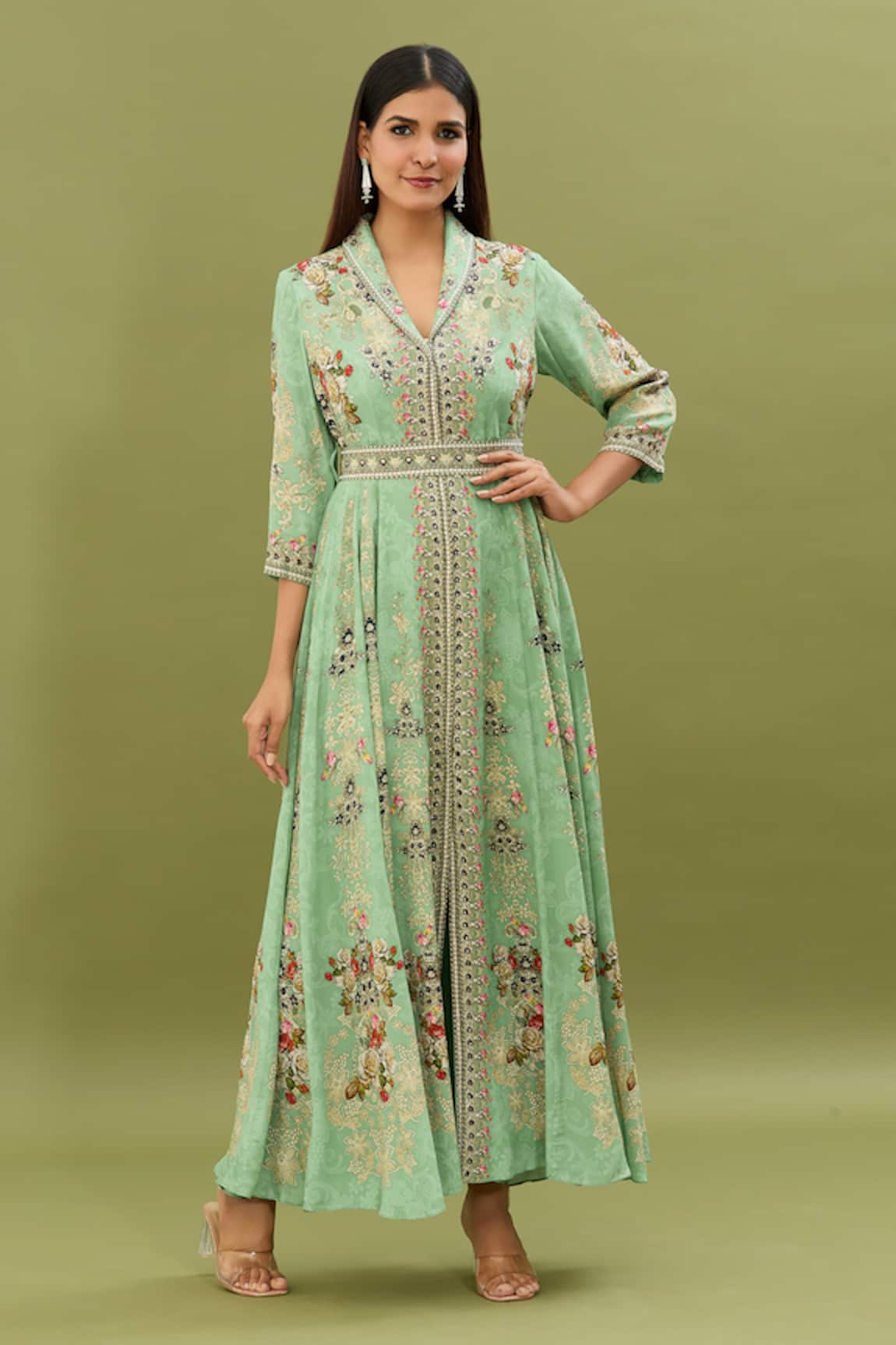 NIRRAAMYAA Blossom Print Jacket Dress