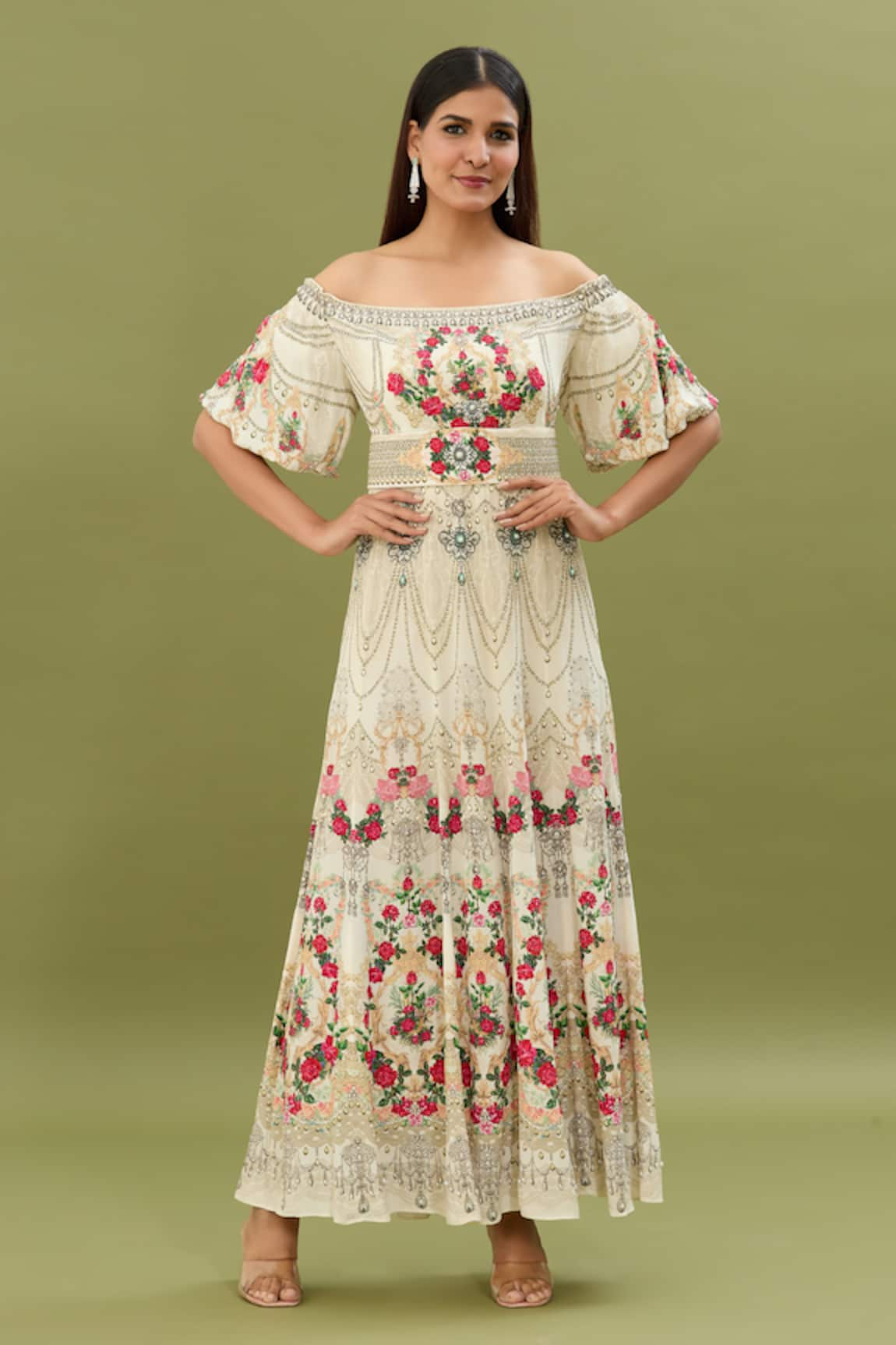 NIRRAAMYAA Floral Vine Print Dress