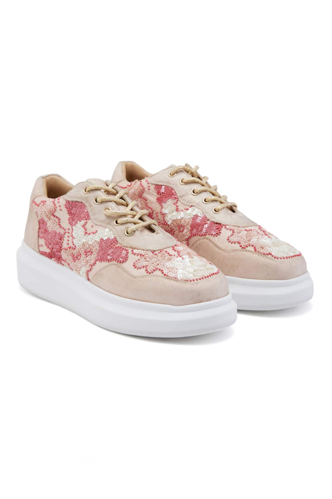 Anaar Begums Sequin Embroidered Wedding Sneakers