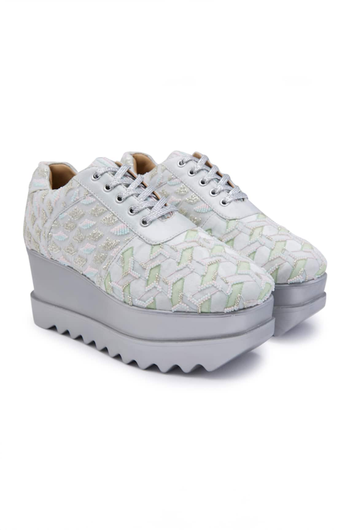 Anaar Notting Hill Embellished Wedding Wedge Sneakers