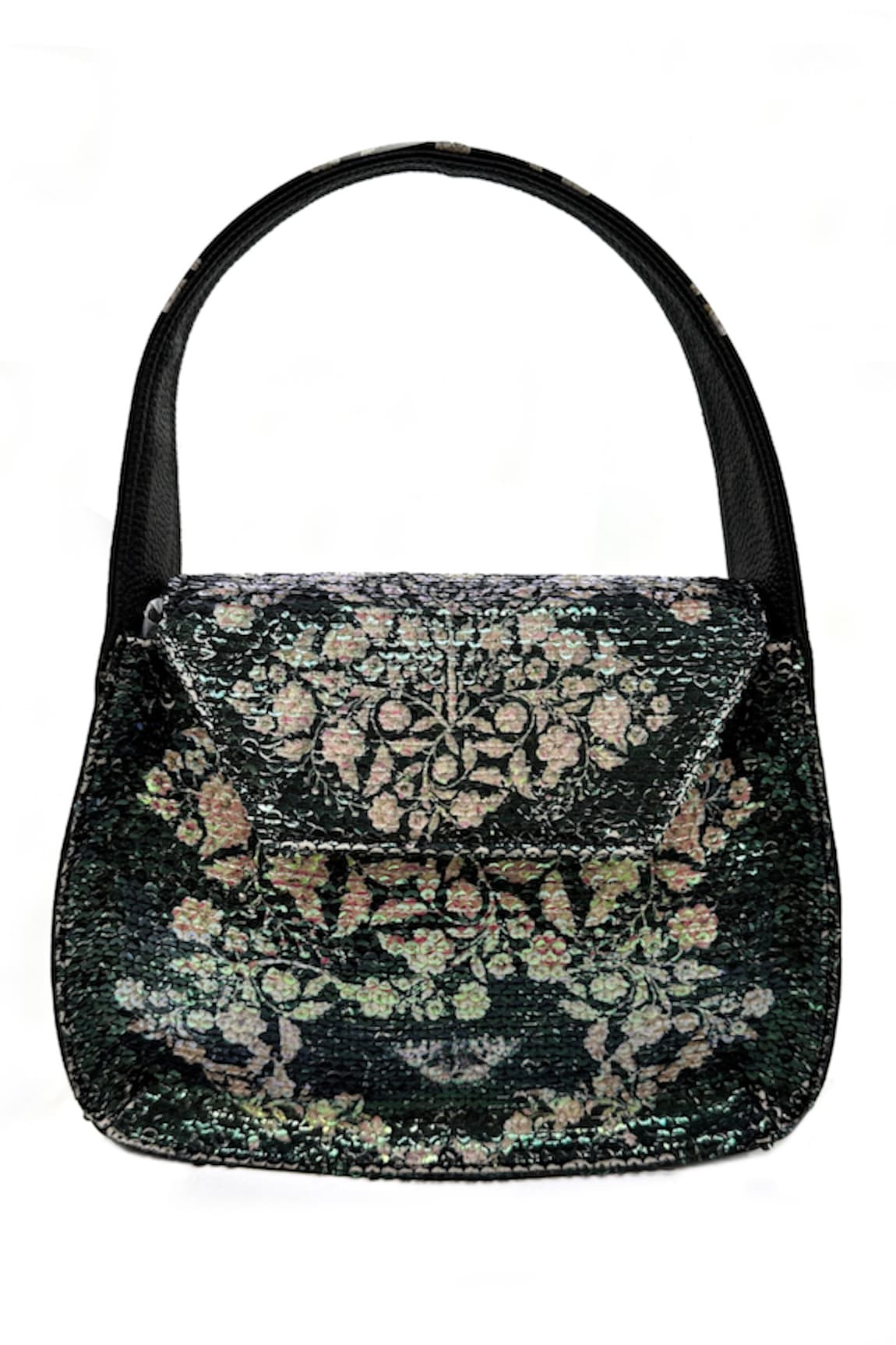 The Garnish Company Zari Boho Fleur Handle Square Bag