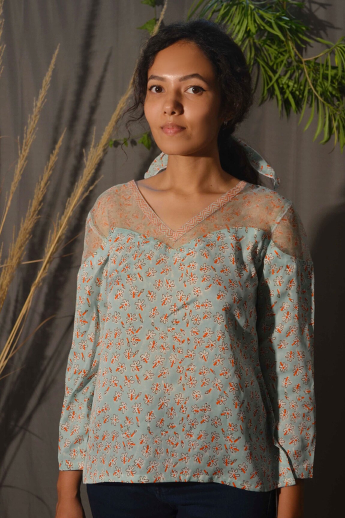 Studio Malang Asmaan Organza Sweetheart Top