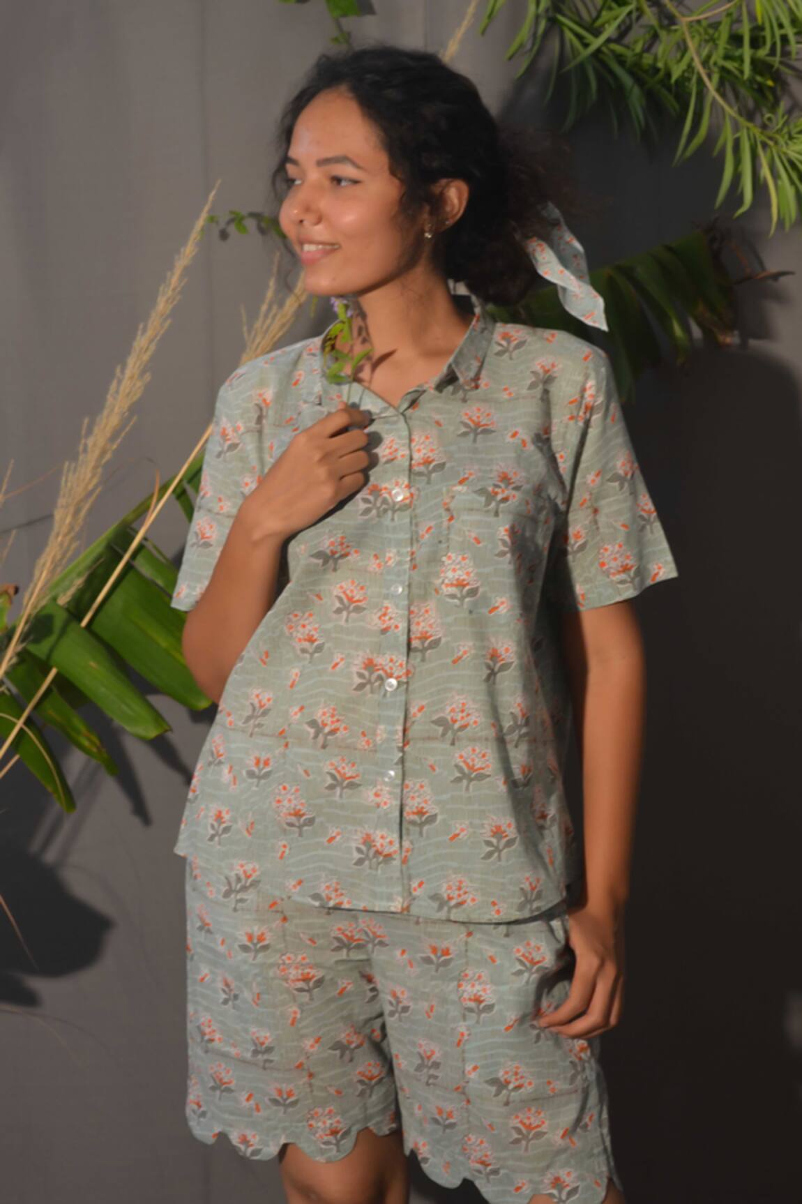 Studio Malang Florence Print Shirt With Shorts