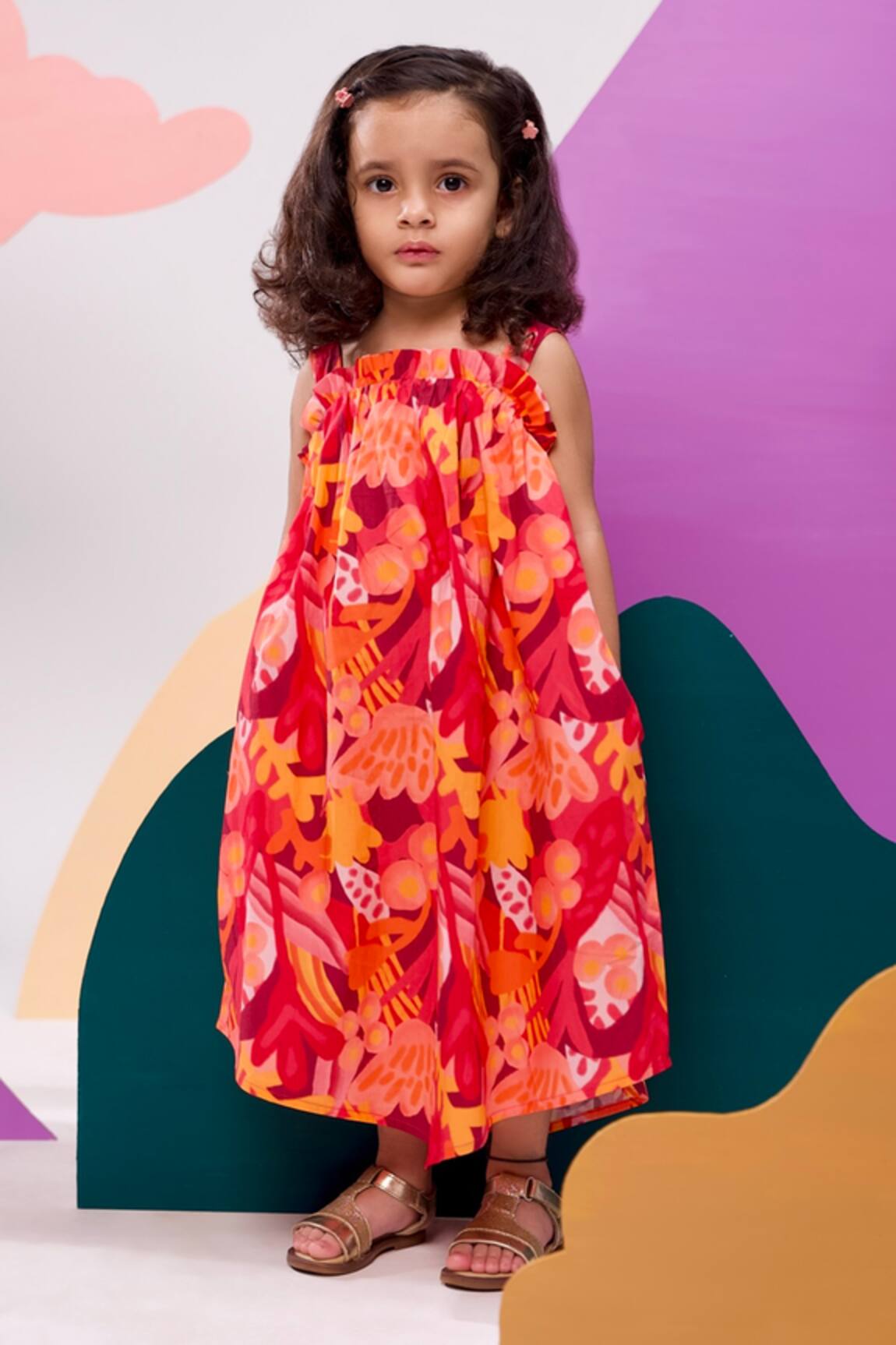 Miko Lolo Floral Print Cotton Dress