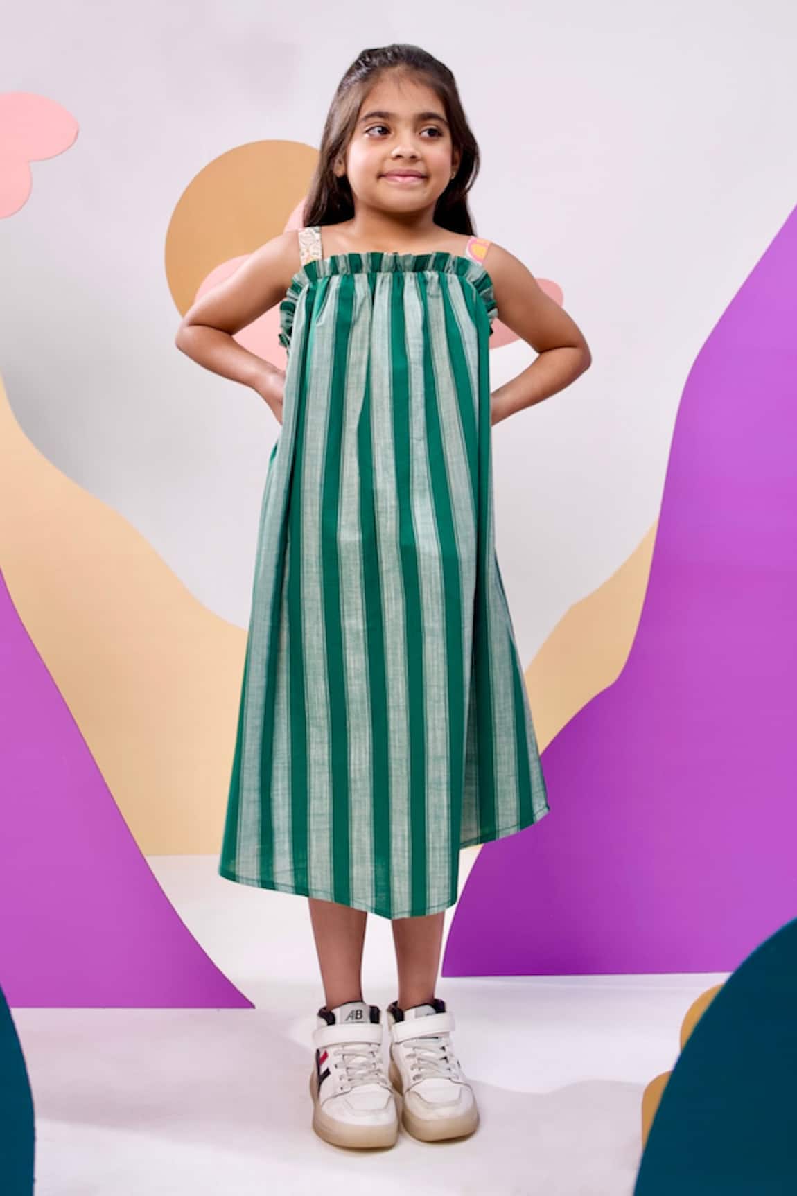 Miko Lolo Lush Stripe Print Dress