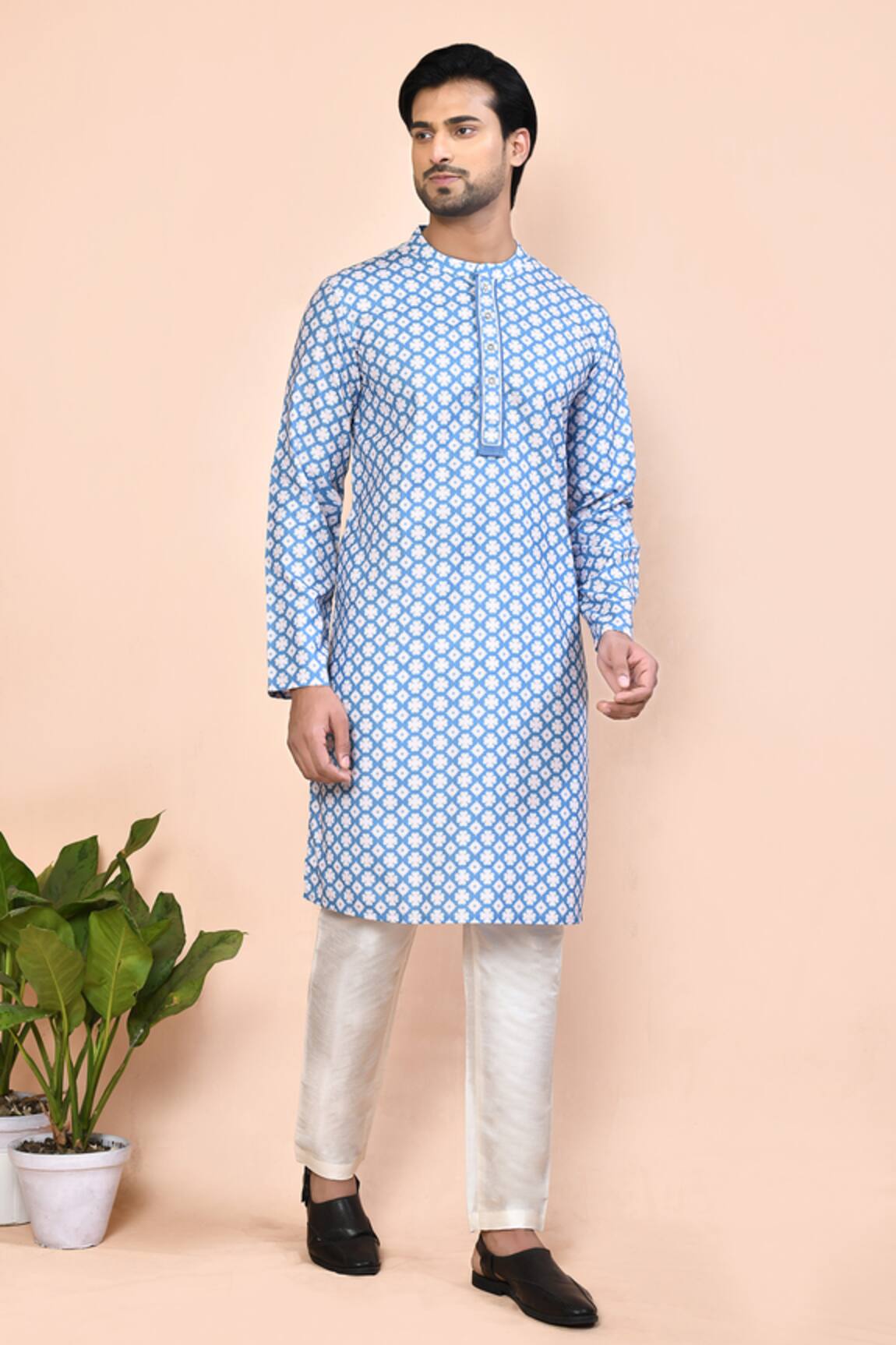 Arihant Rai Sinha Moroccan Floral Print Kurta 