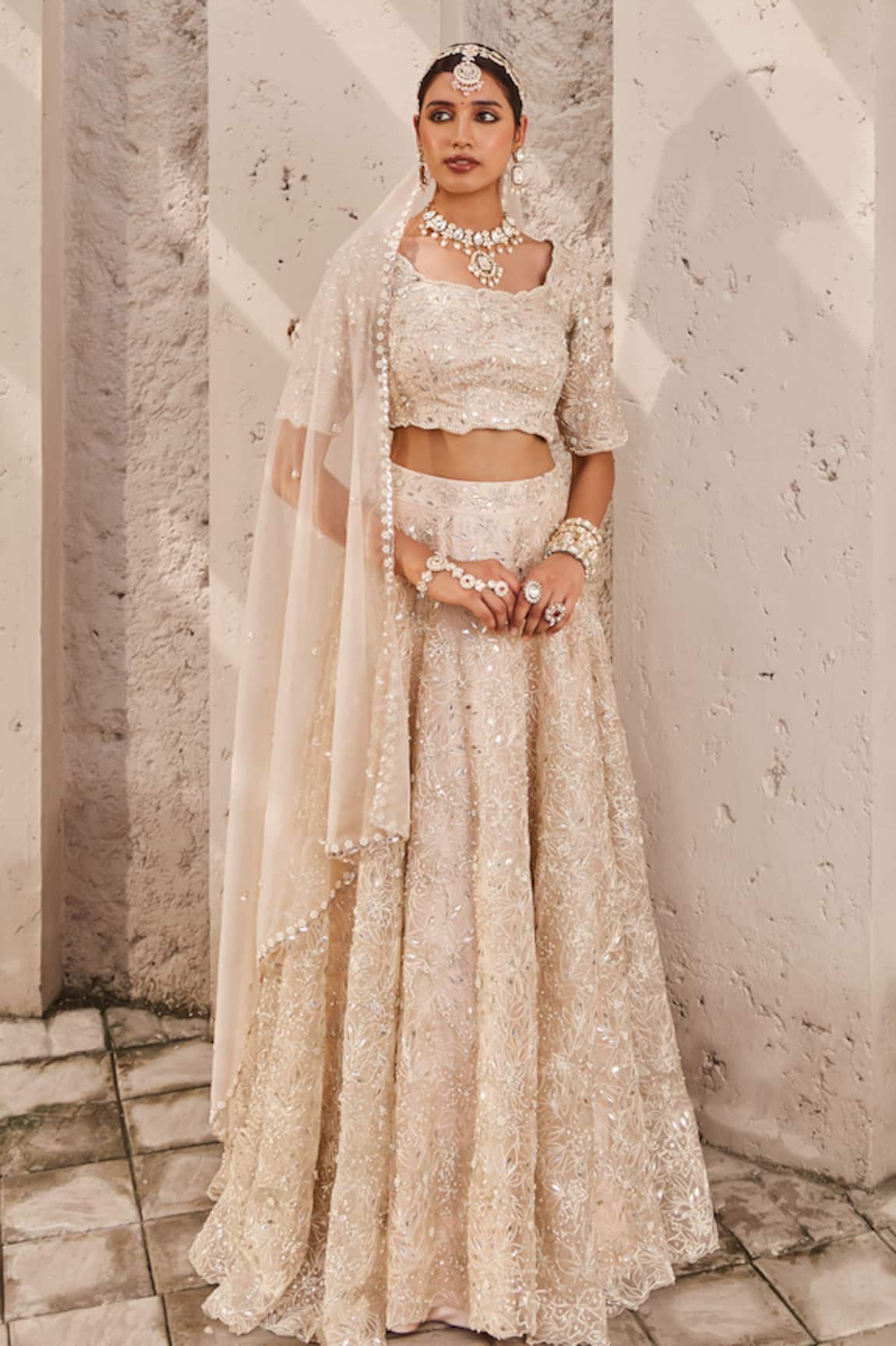 Nidhika Shekhar Maharani-E-Khaas Floral Embroidered Bridal Lehenga Set
