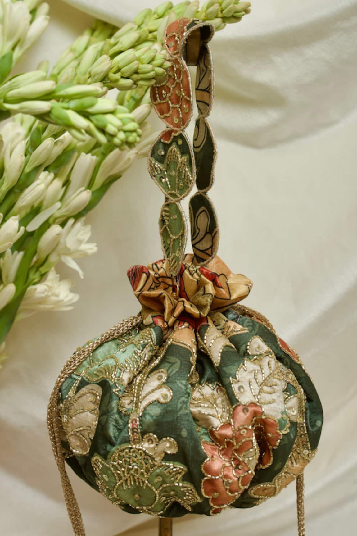 Ozel Floral Print Potli Bag