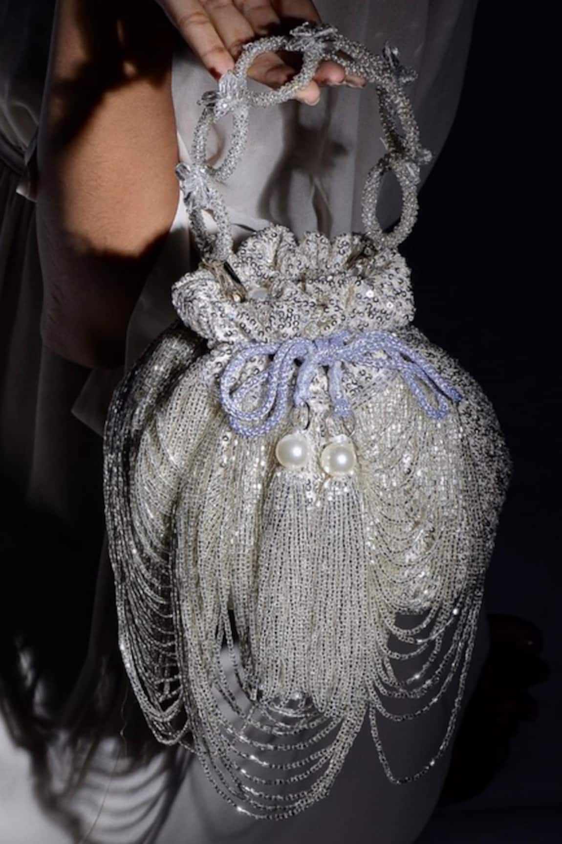 Ozel Dragon Nest Sequin Potli Bag