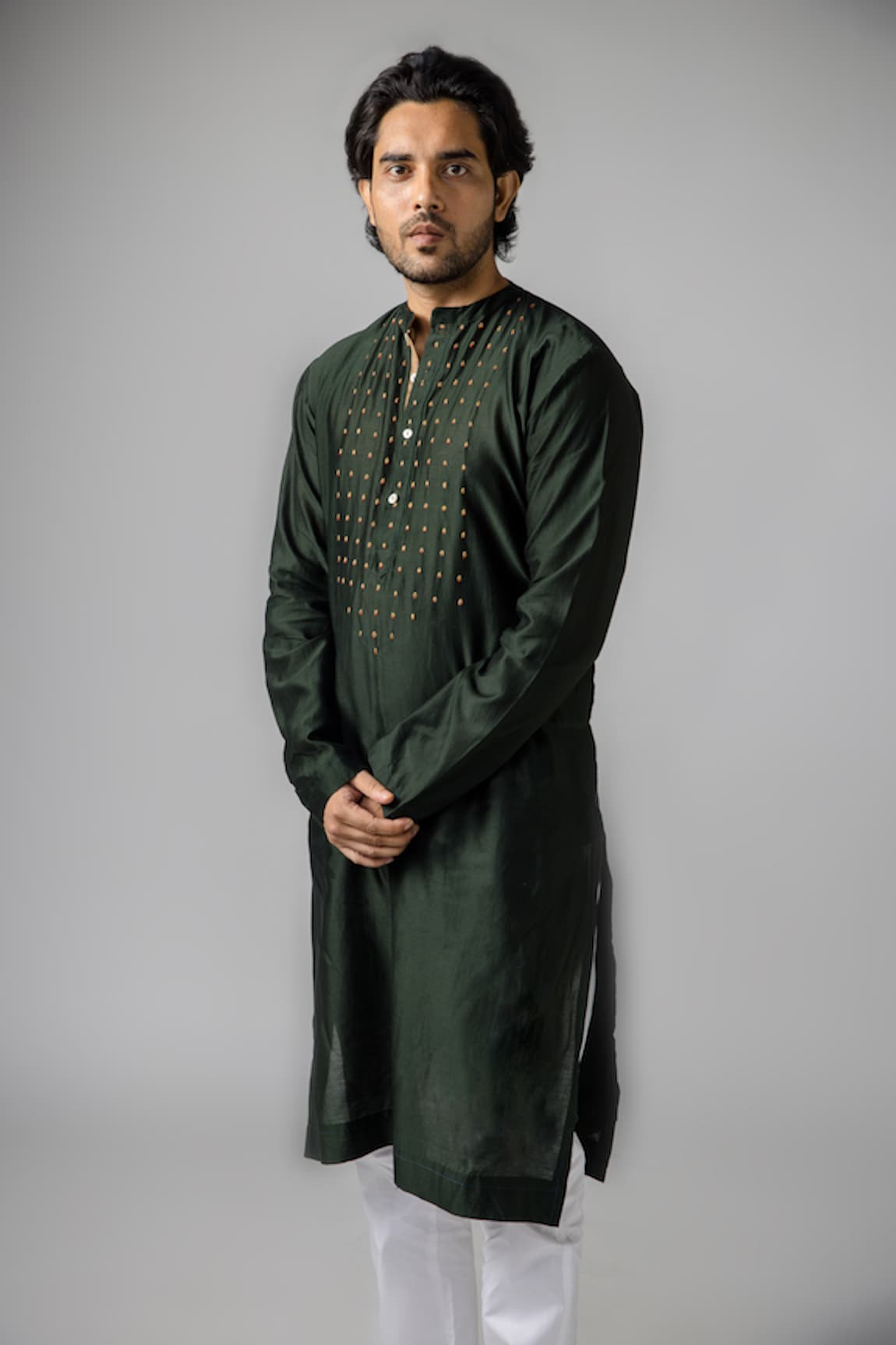 Bihart Threadwork Placket Kurta