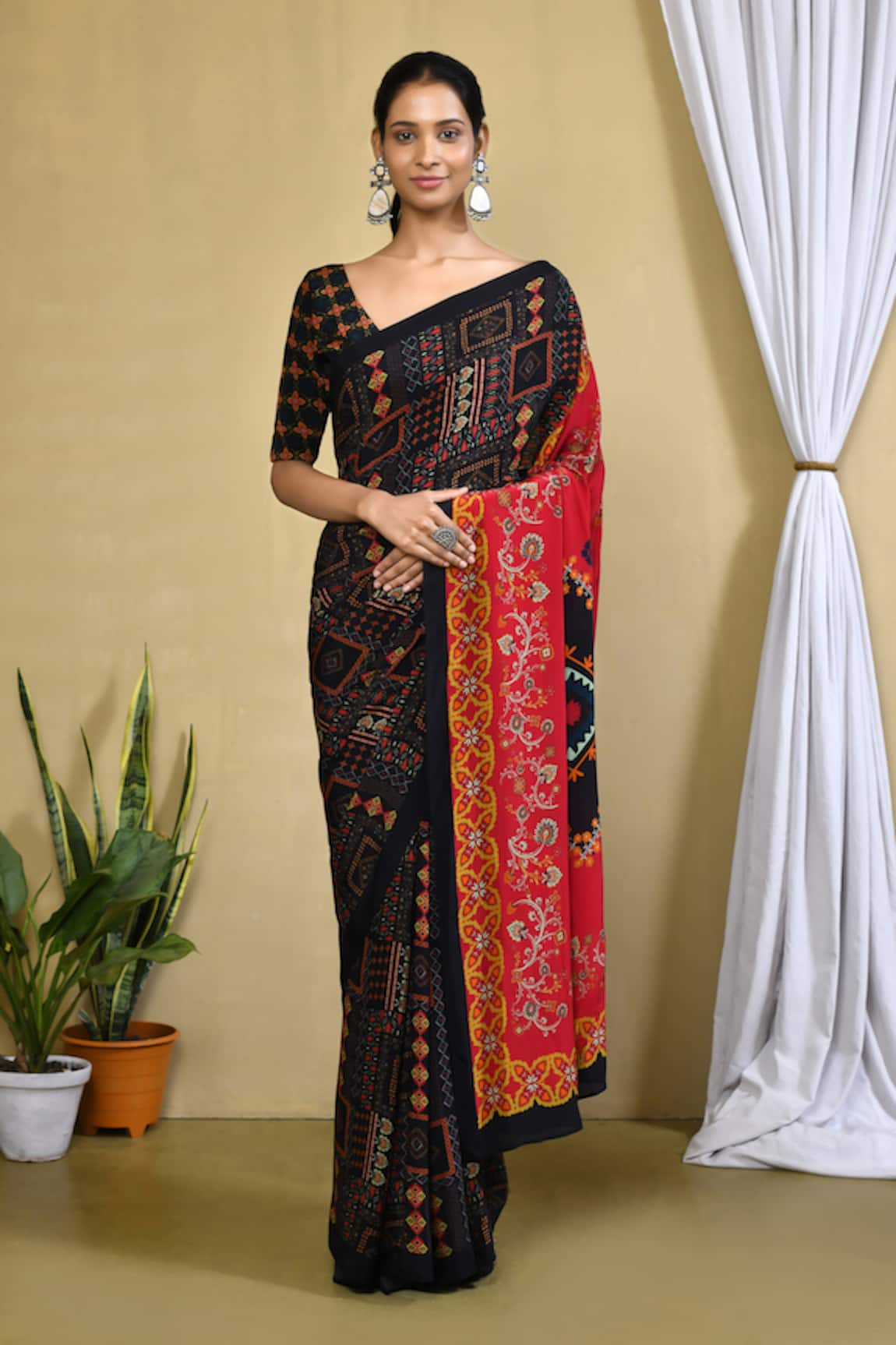 Samyukta Singhania Drapery Printed Saree With Blouse