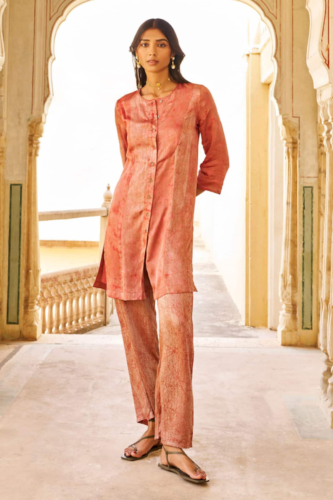 Grassroot By Anita Dongre Sumac Hand Block Print Kurta & Pant Set