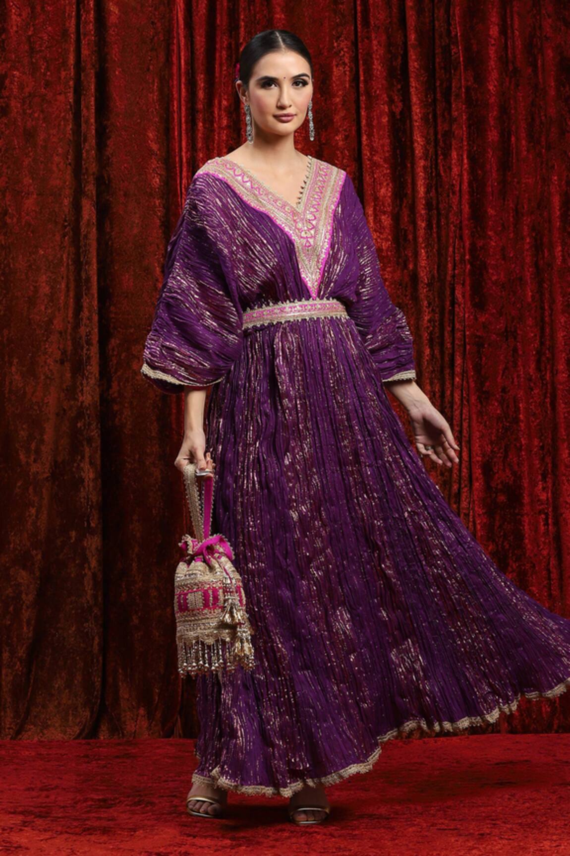 SHIKHAR SHARMA Textured Embroidered Kaftan 