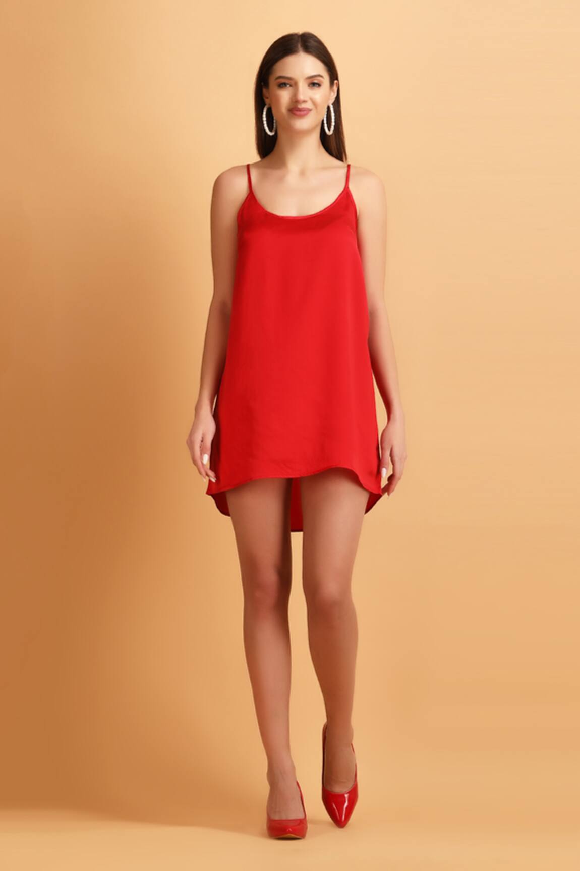 LABEL IVISH Plain Satin Slip Dress