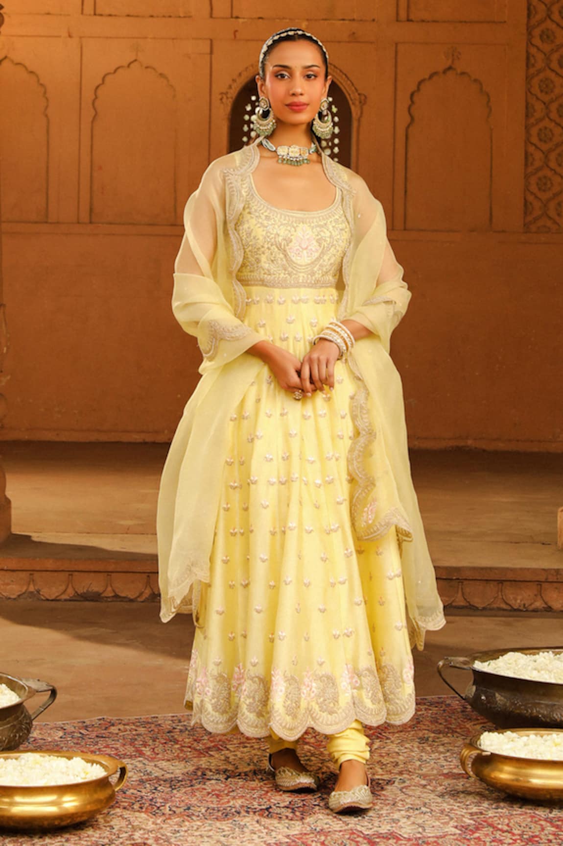 Sheetal Batra Wafiya Parsi Gara Embroidered Anarkali Set