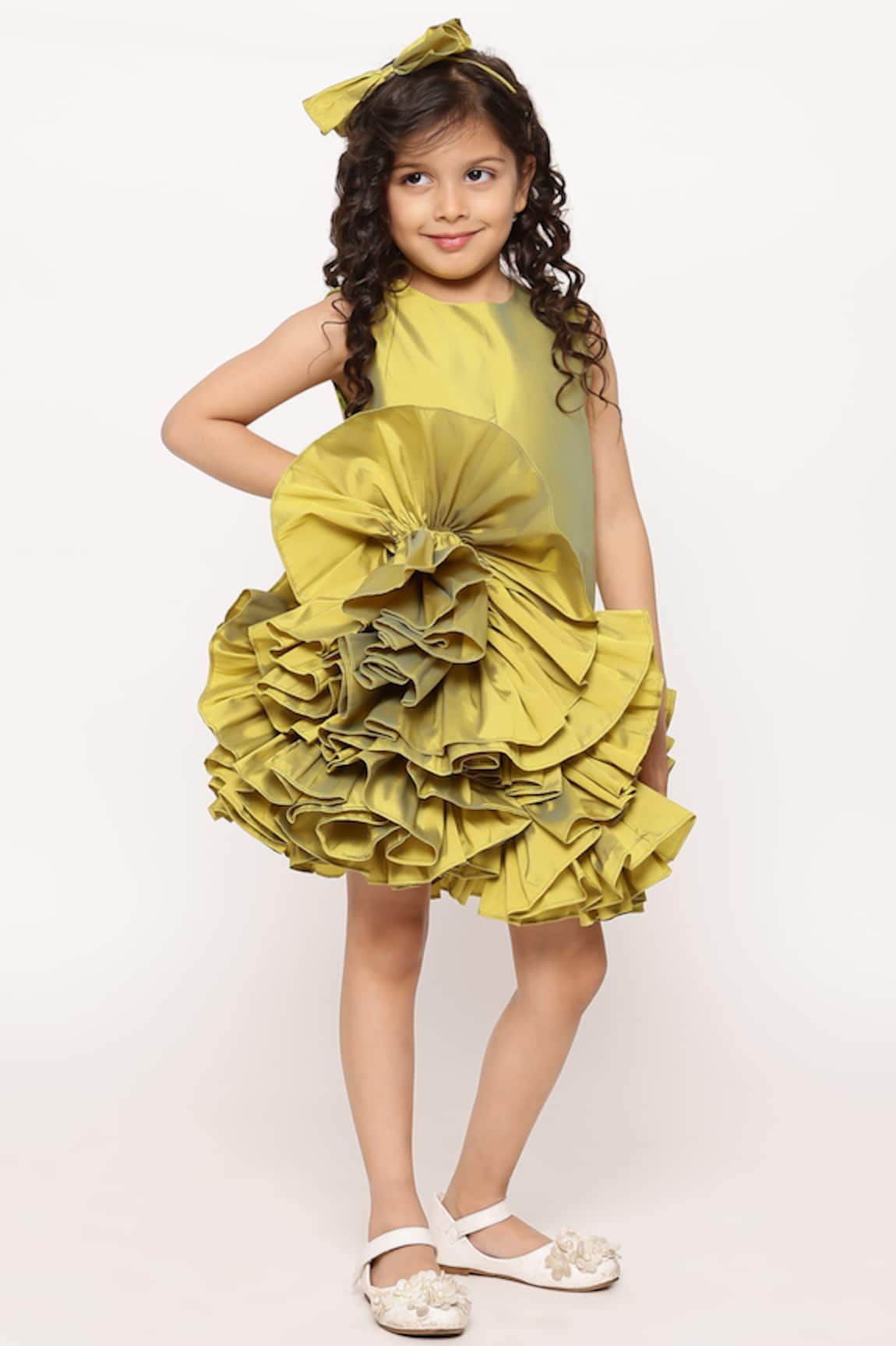 JANYAS CLOSET Ruffled Dream Short Dress