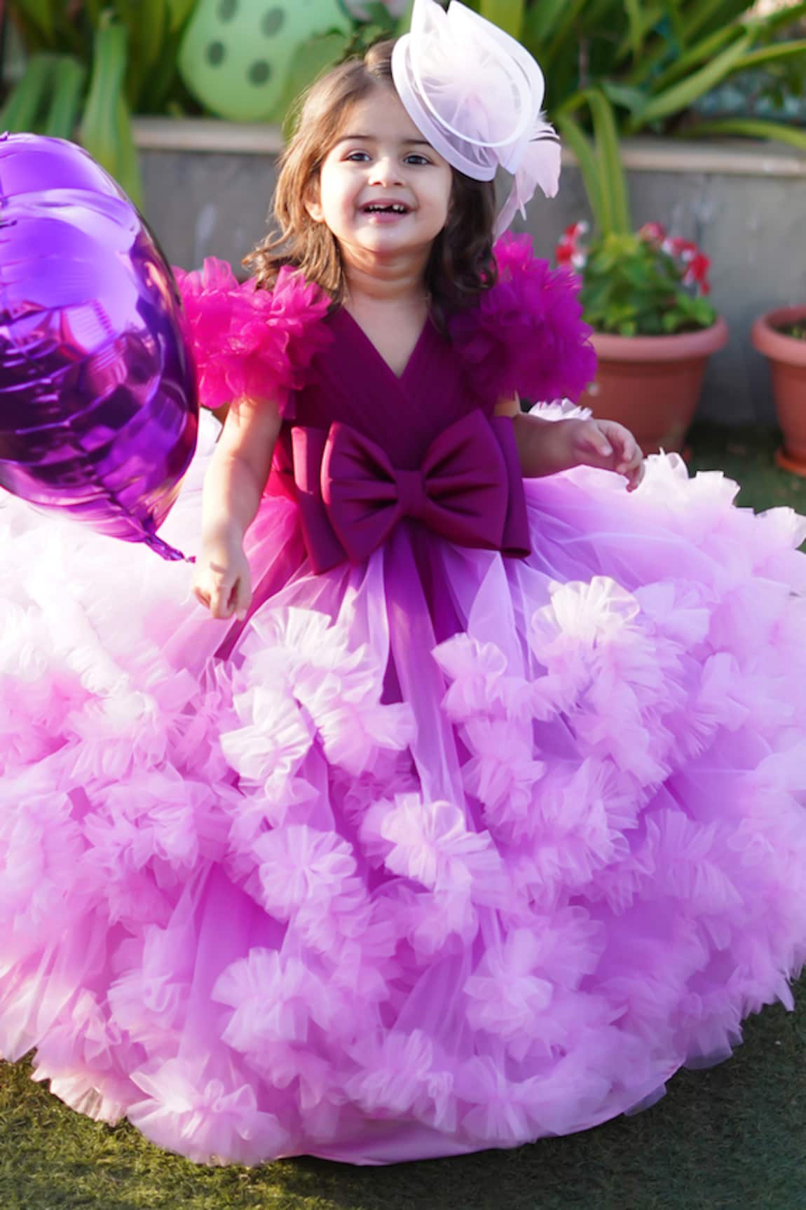 JANYAS CLOSET Enchanted Ombre Frilled Gown