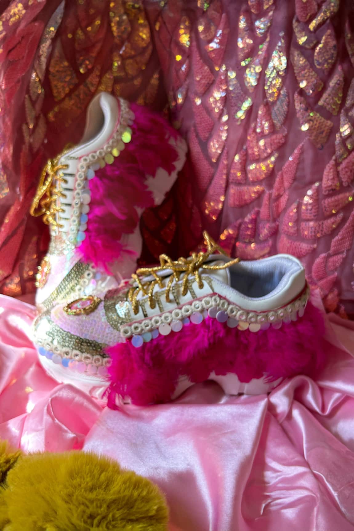 Chal Jooti Flamingo Frenzy Embellished Shoes