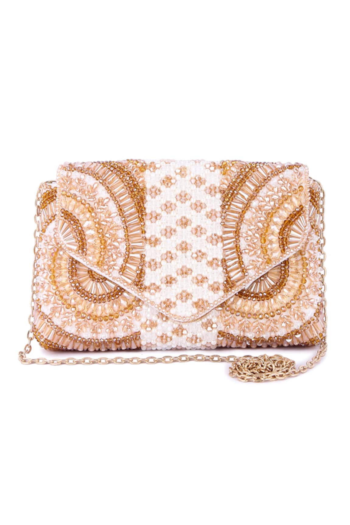 The Purple Sack Crystal Embroidered Clutch
