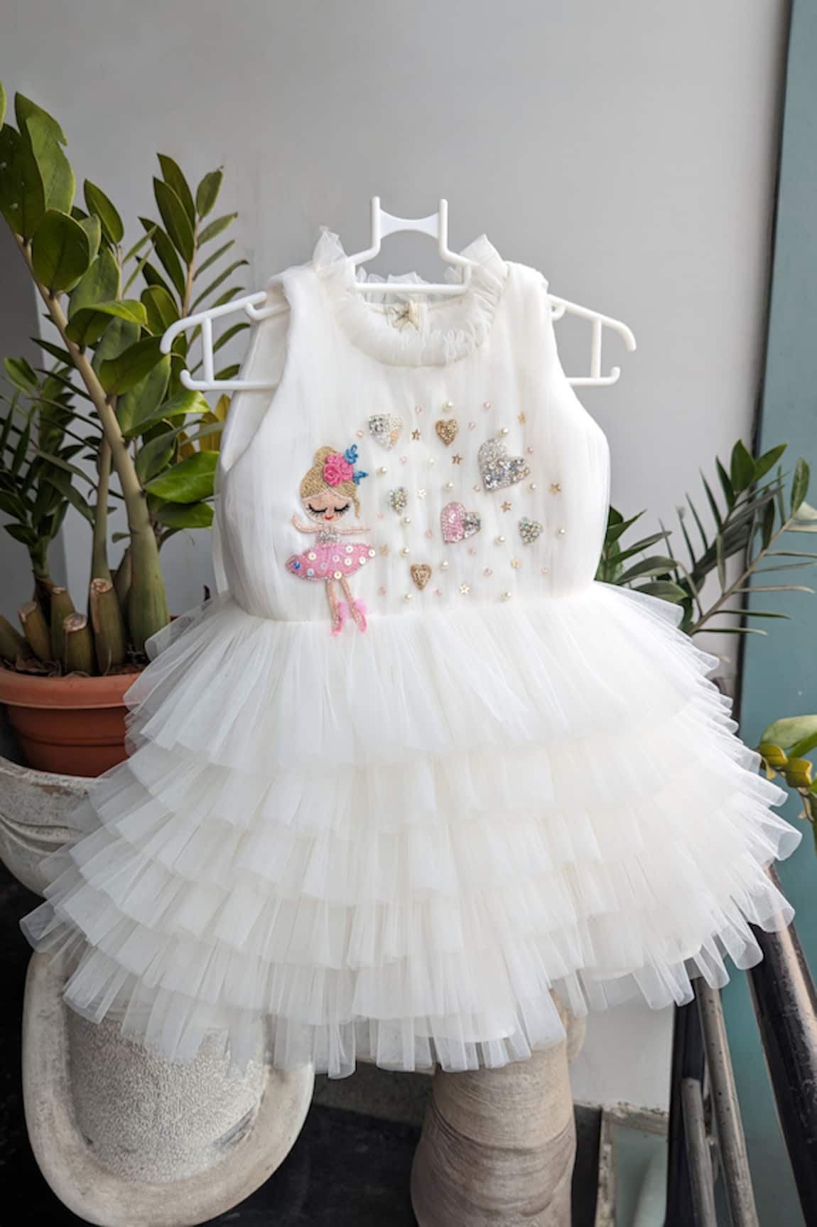 Ruchika lath label Ballerina Embellished Layered Tulle Dress