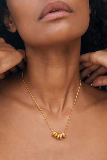 DE'Anma Sia Abstract Stone Pendant Necklace