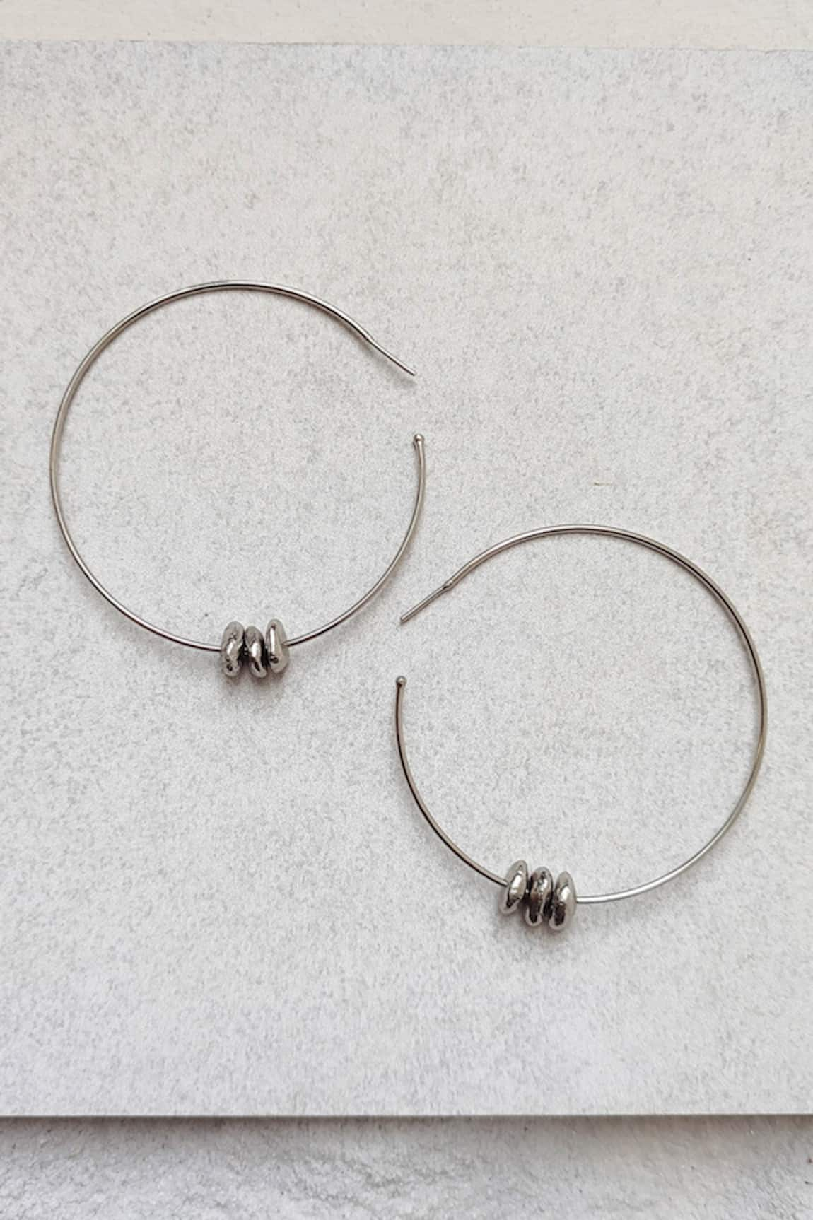 De'anma Alen Stud Embellished Hoops