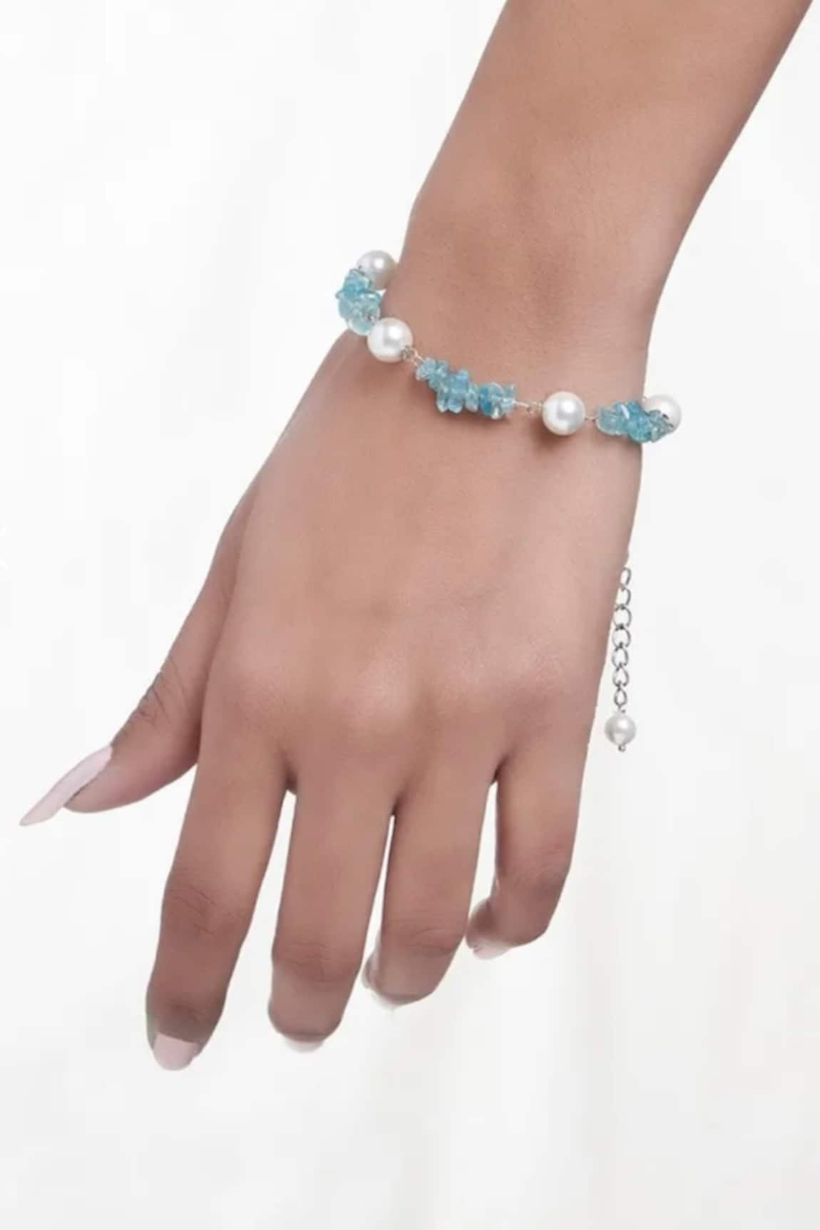 Kastiya Jewels Natural Apatite Gemstone Bracelet